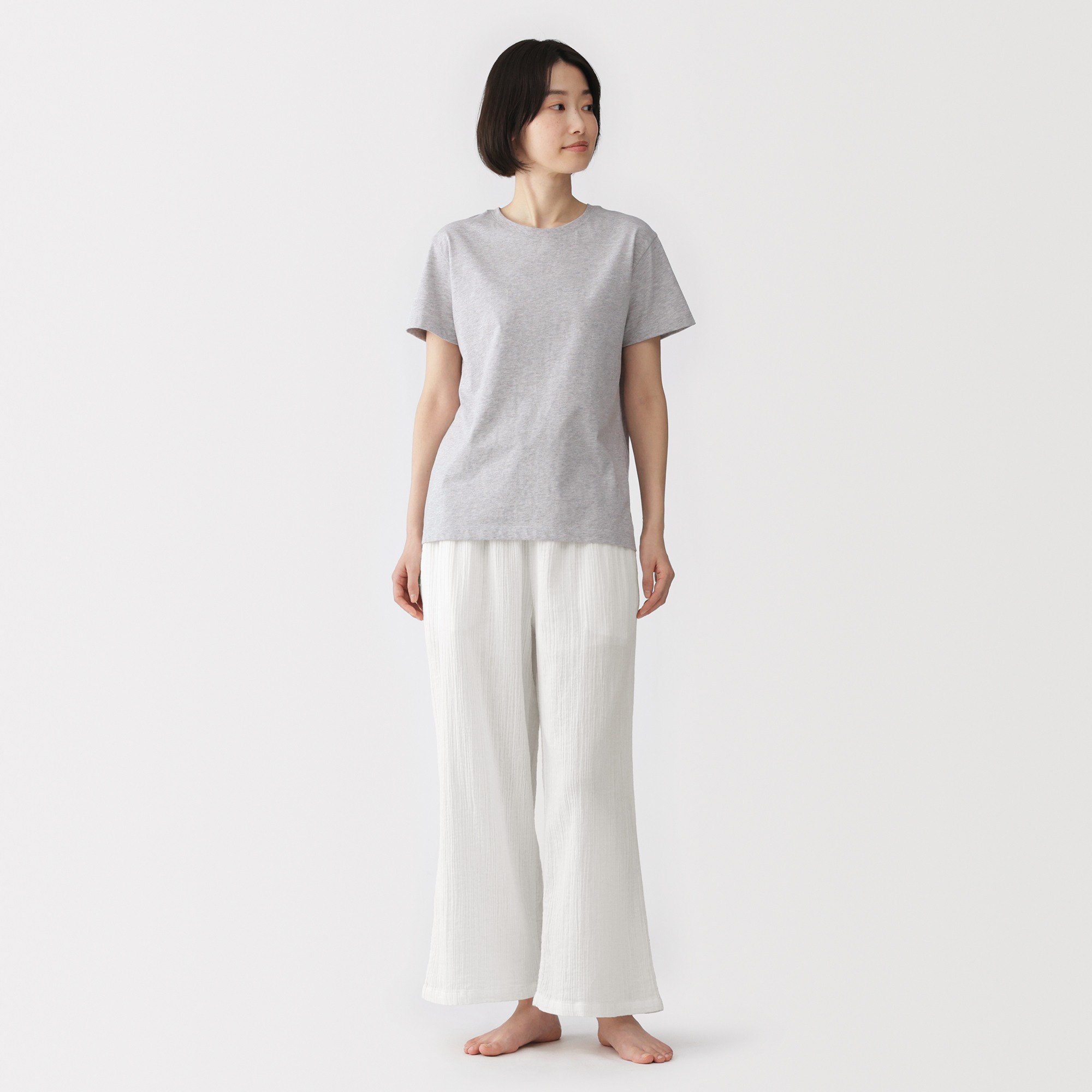 W's Crepe gauze long pants
