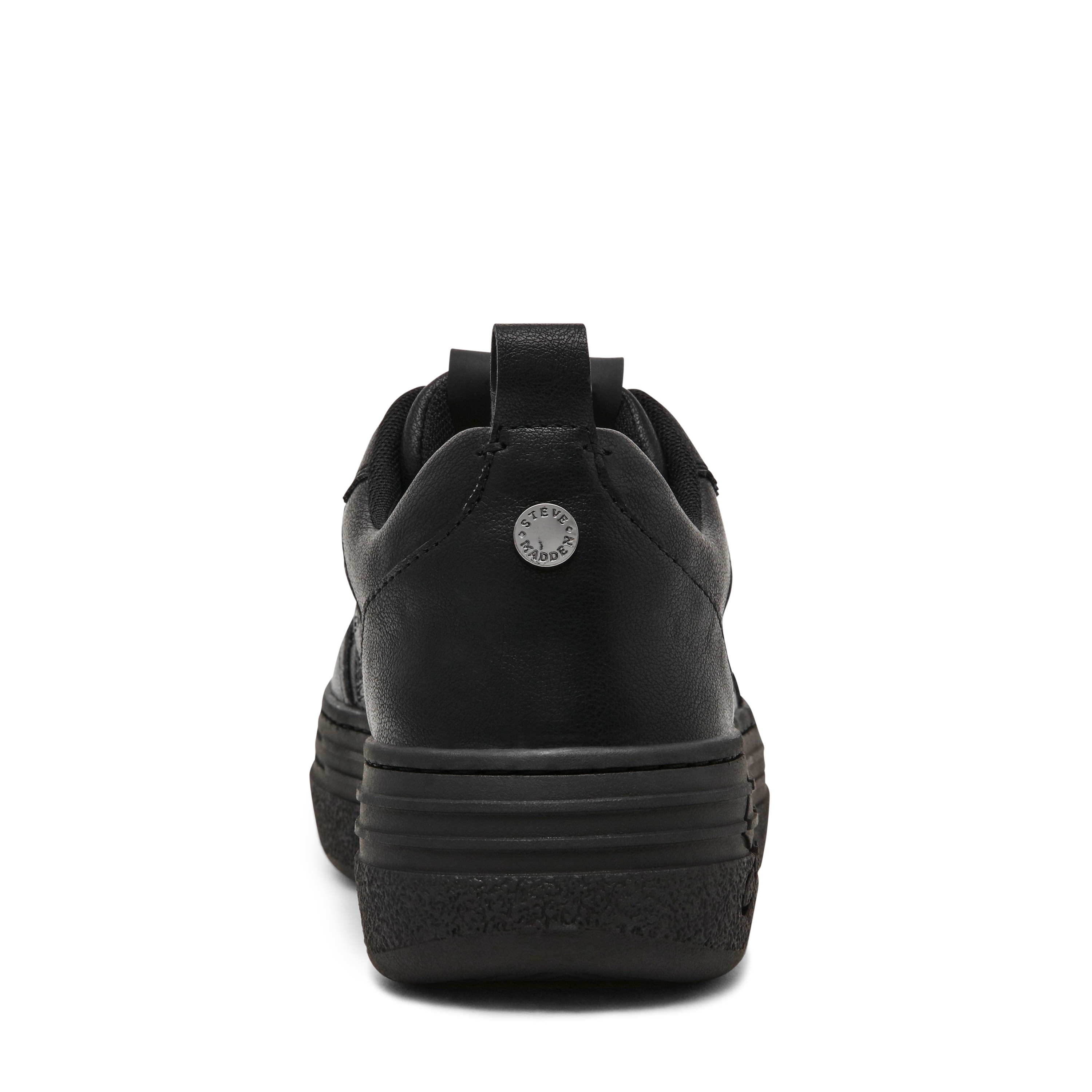 Catapult-In Black Action Leather Sneakers