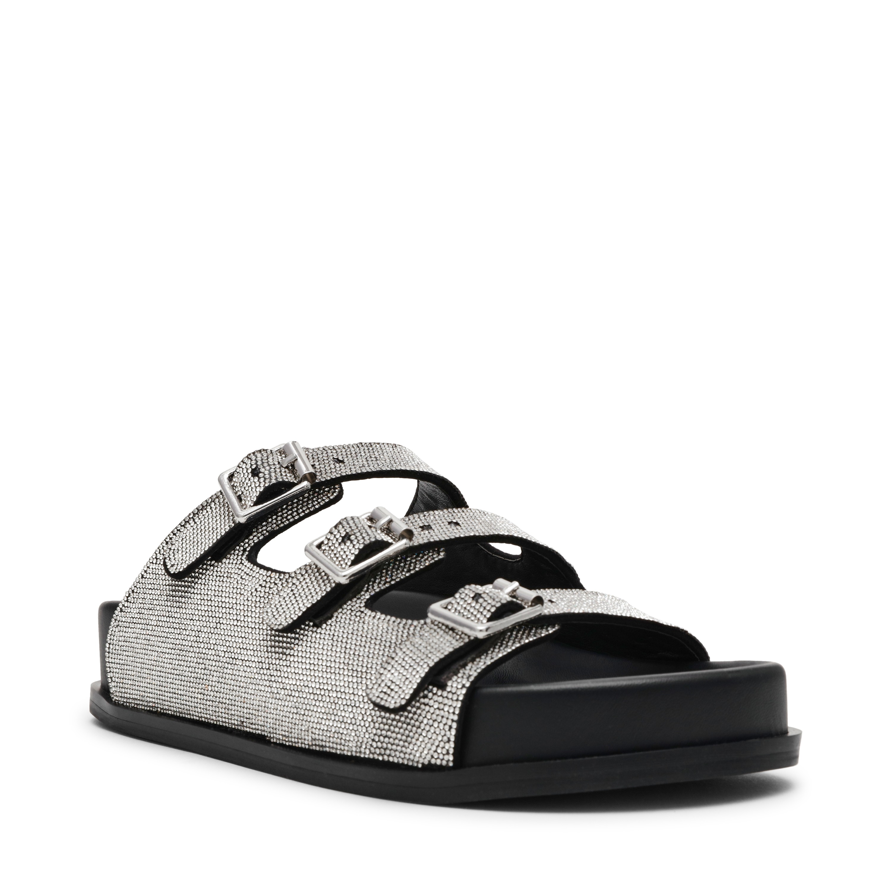 Easy-Peazy-Rin Rhinestone Flat Sandals