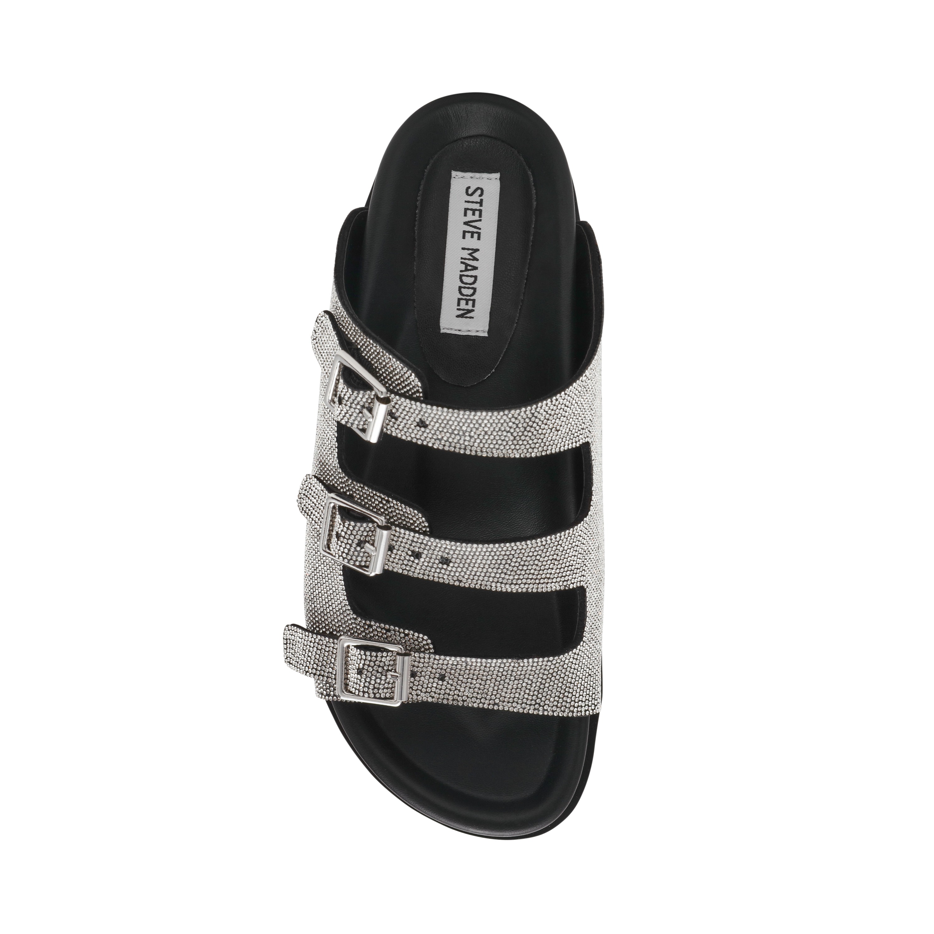 Easy-Peazy-Rin Rhinestone Flat Sandals