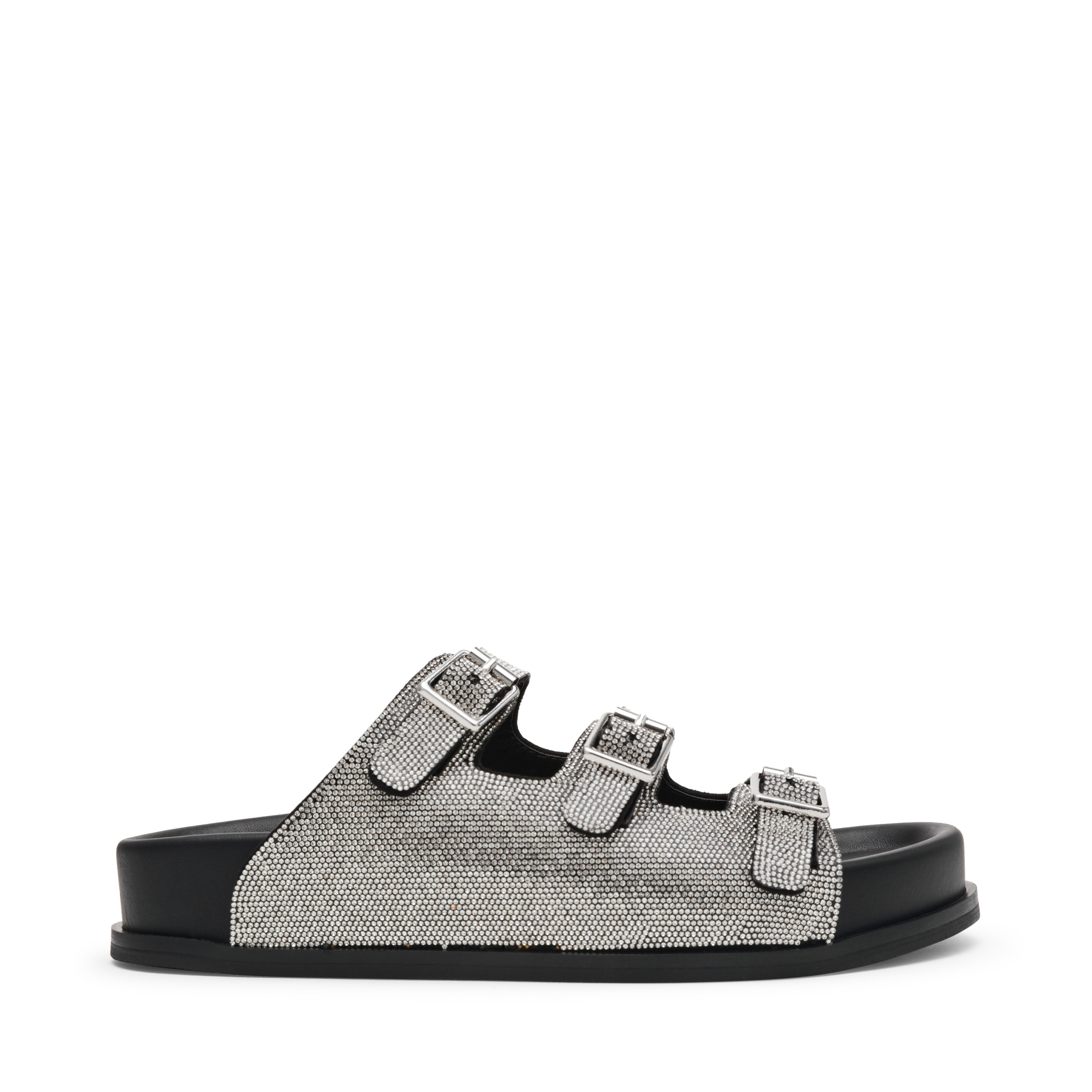 Easy-Peazy-Rin Rhinestone Flat Sandals