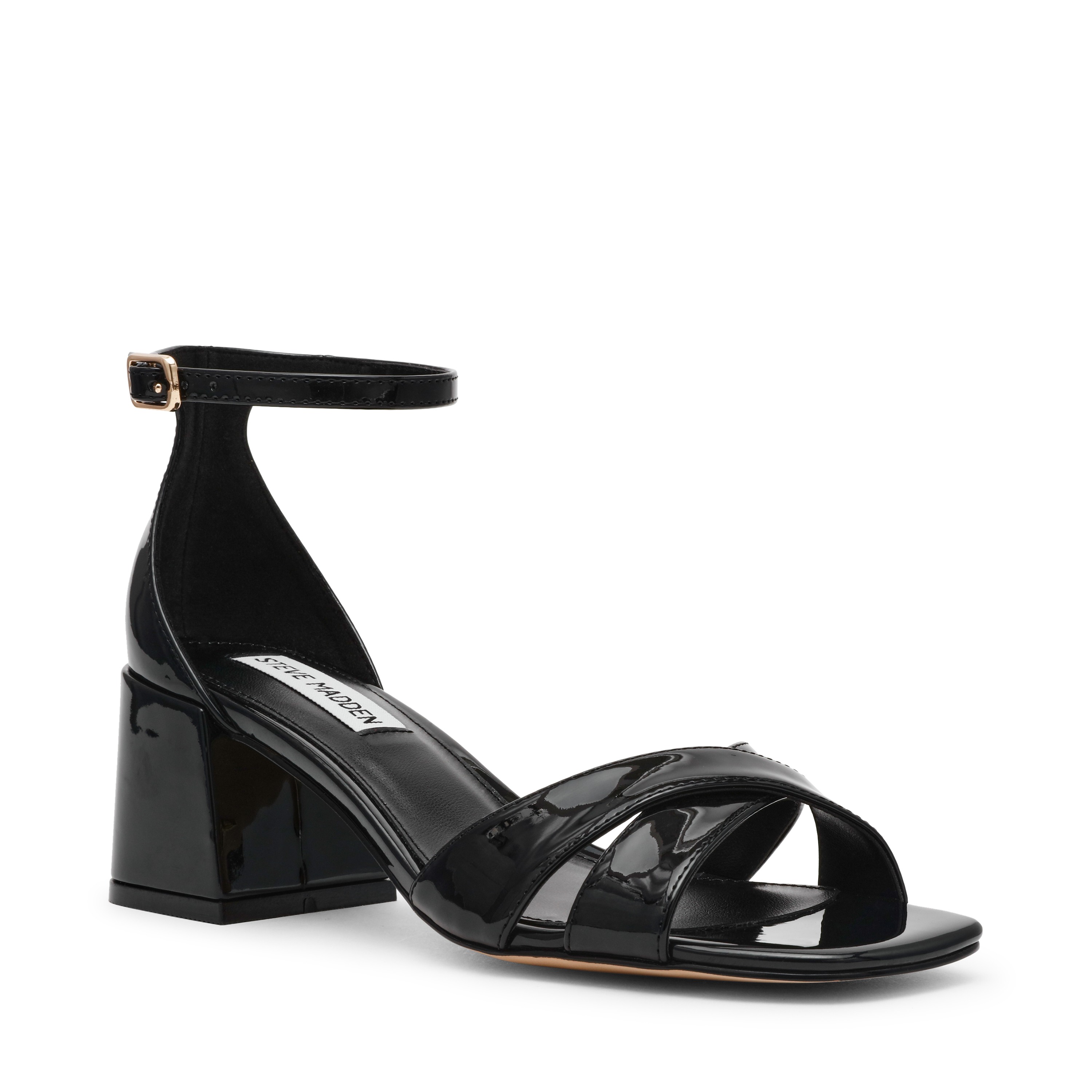 Fergie-In Black Patent Heel Sandals