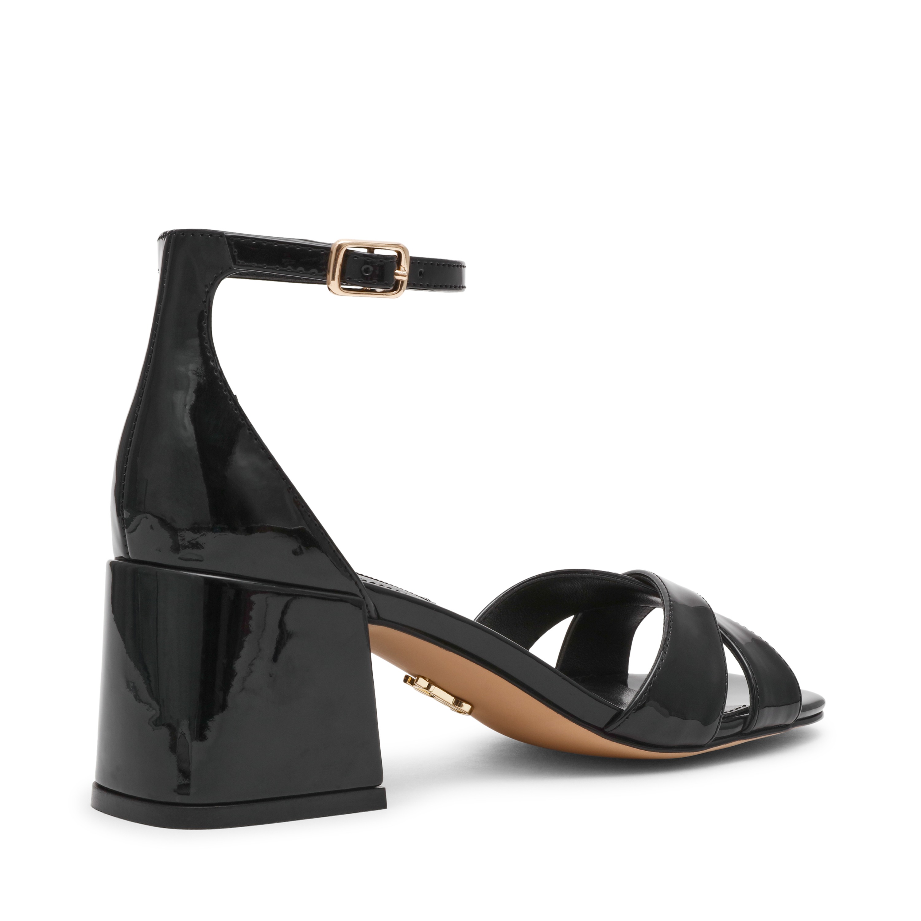 Fergie-In Black Patent Heel Sandals