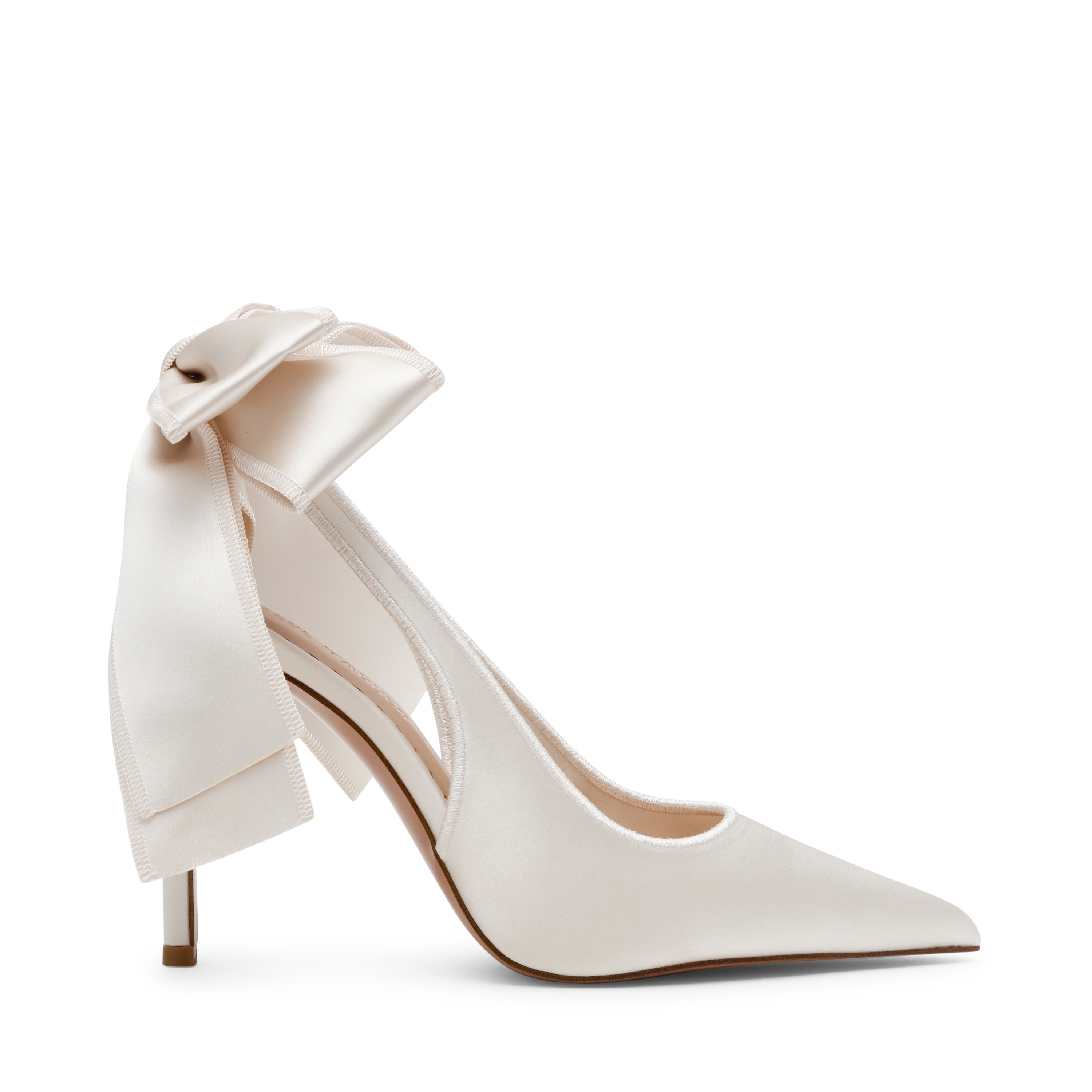 Teacup-In Ivory Satin Platform Pumps