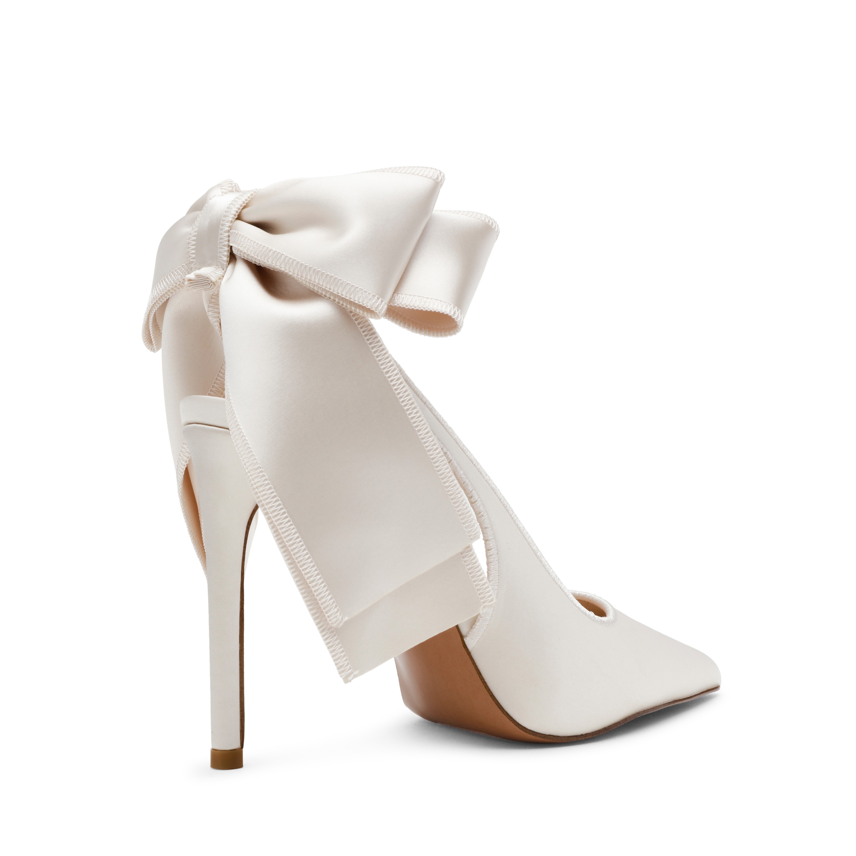 Teacup-In Ivory Satin Platform Pumps