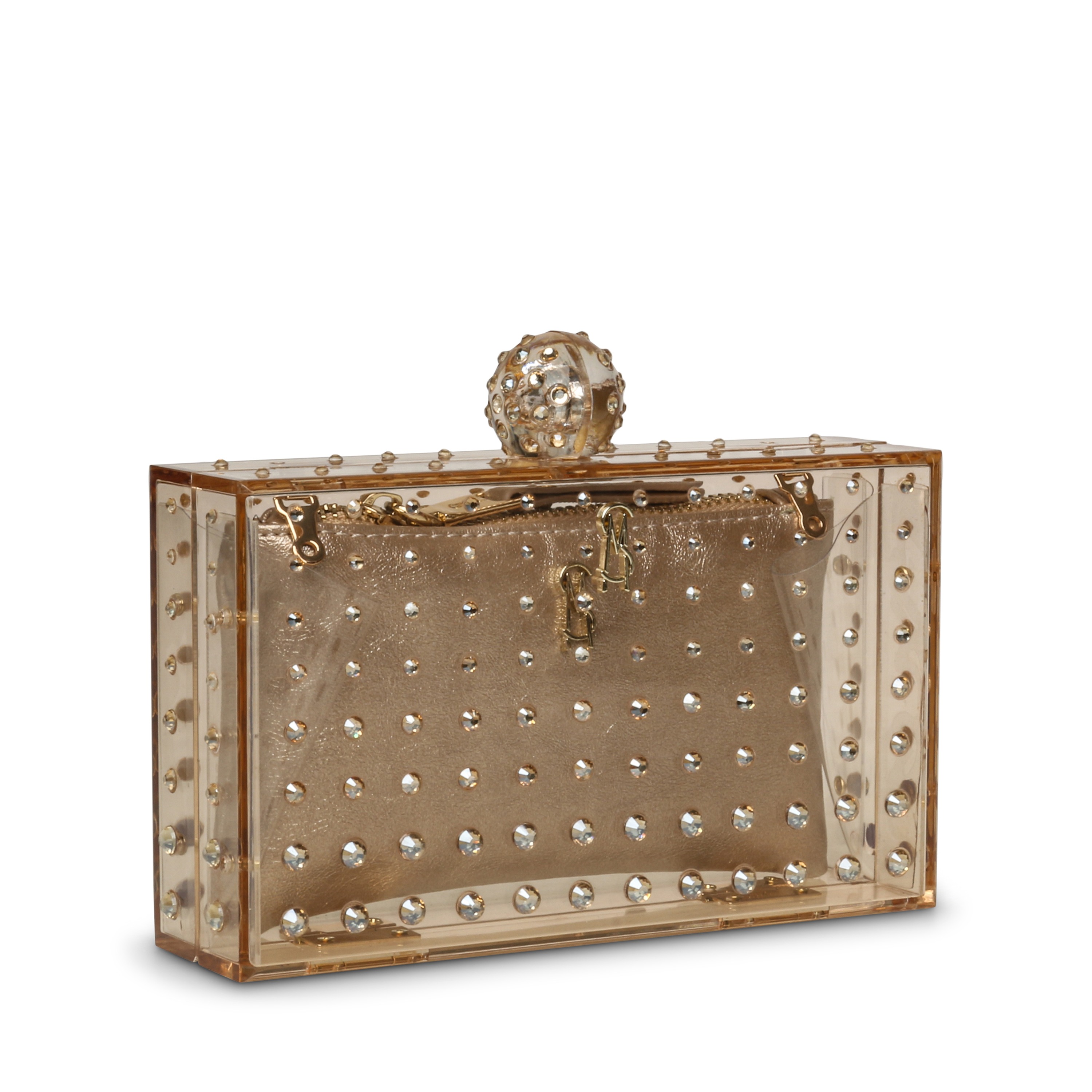 Bteaser Gold Clutches & Wallets