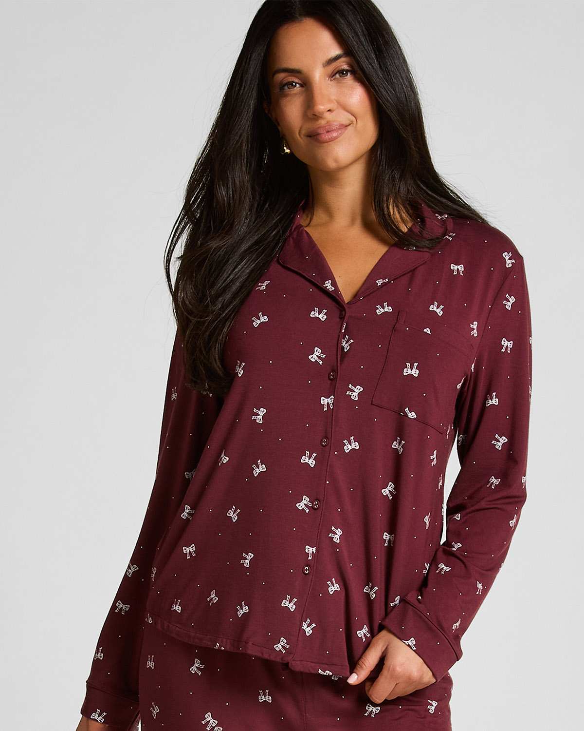 Maroon Essential Jersey Long-Sleeved Jacket