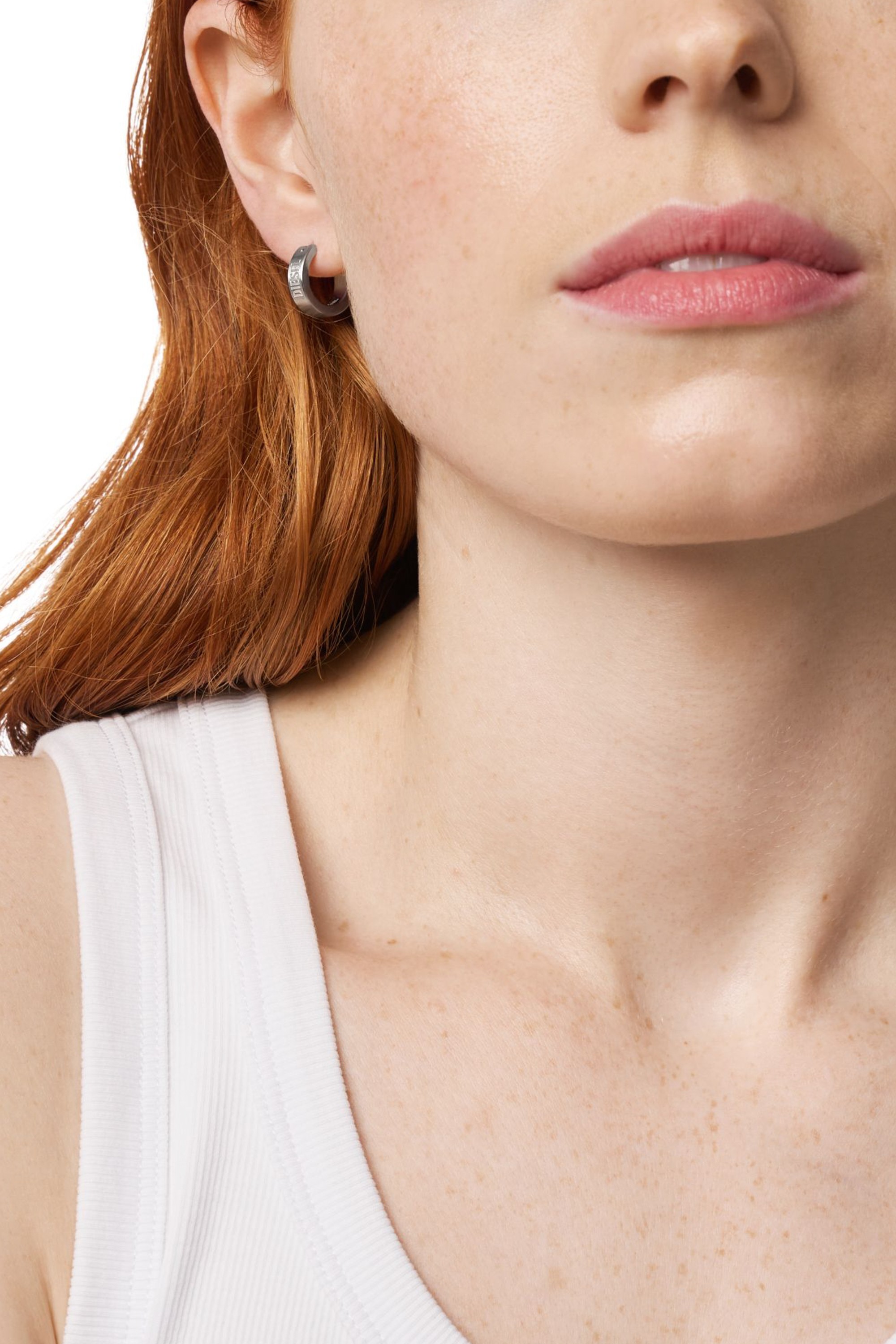 Silver Stainless Steel Hoop Earring