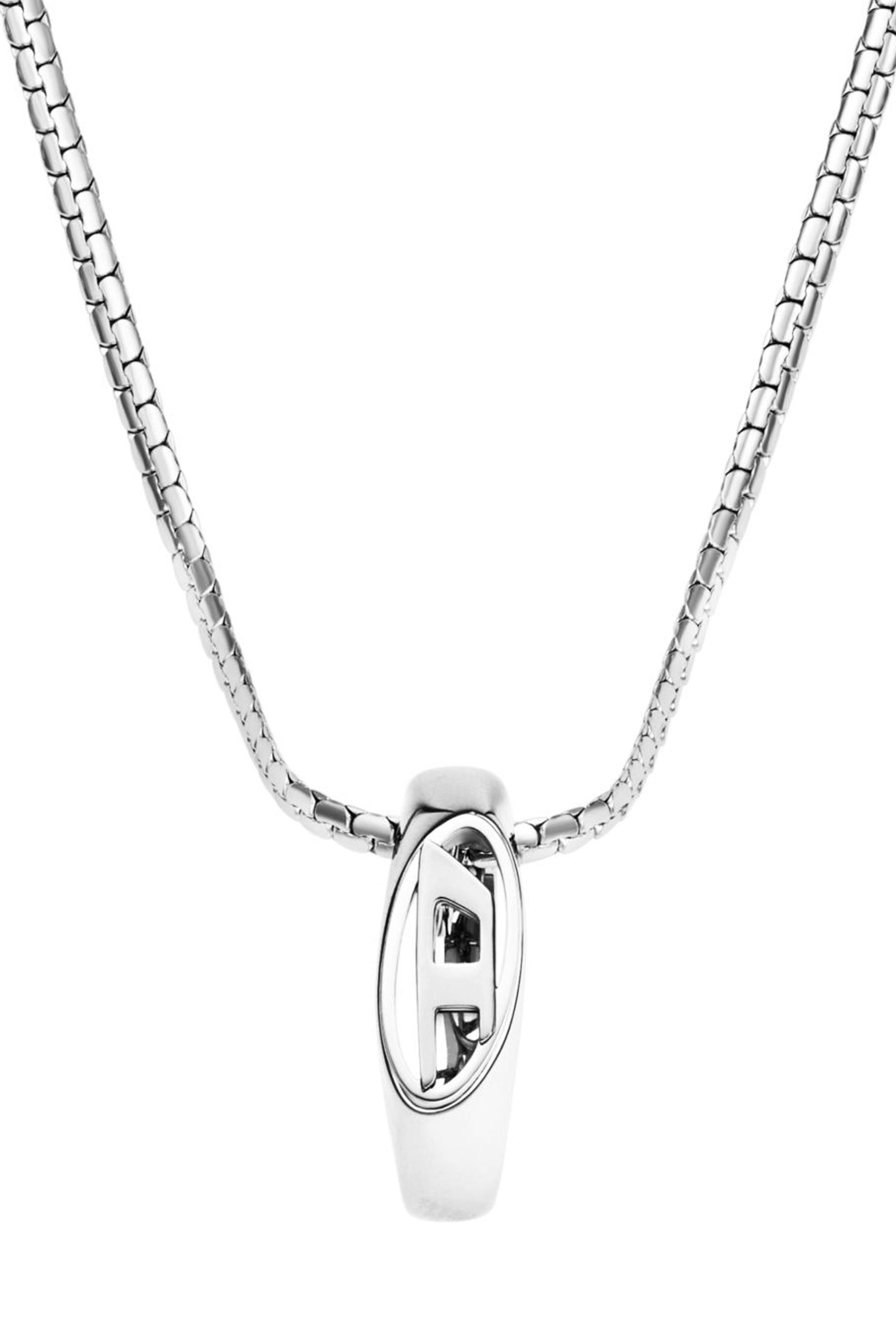 Silver Stainless Steel Pendant Necklace