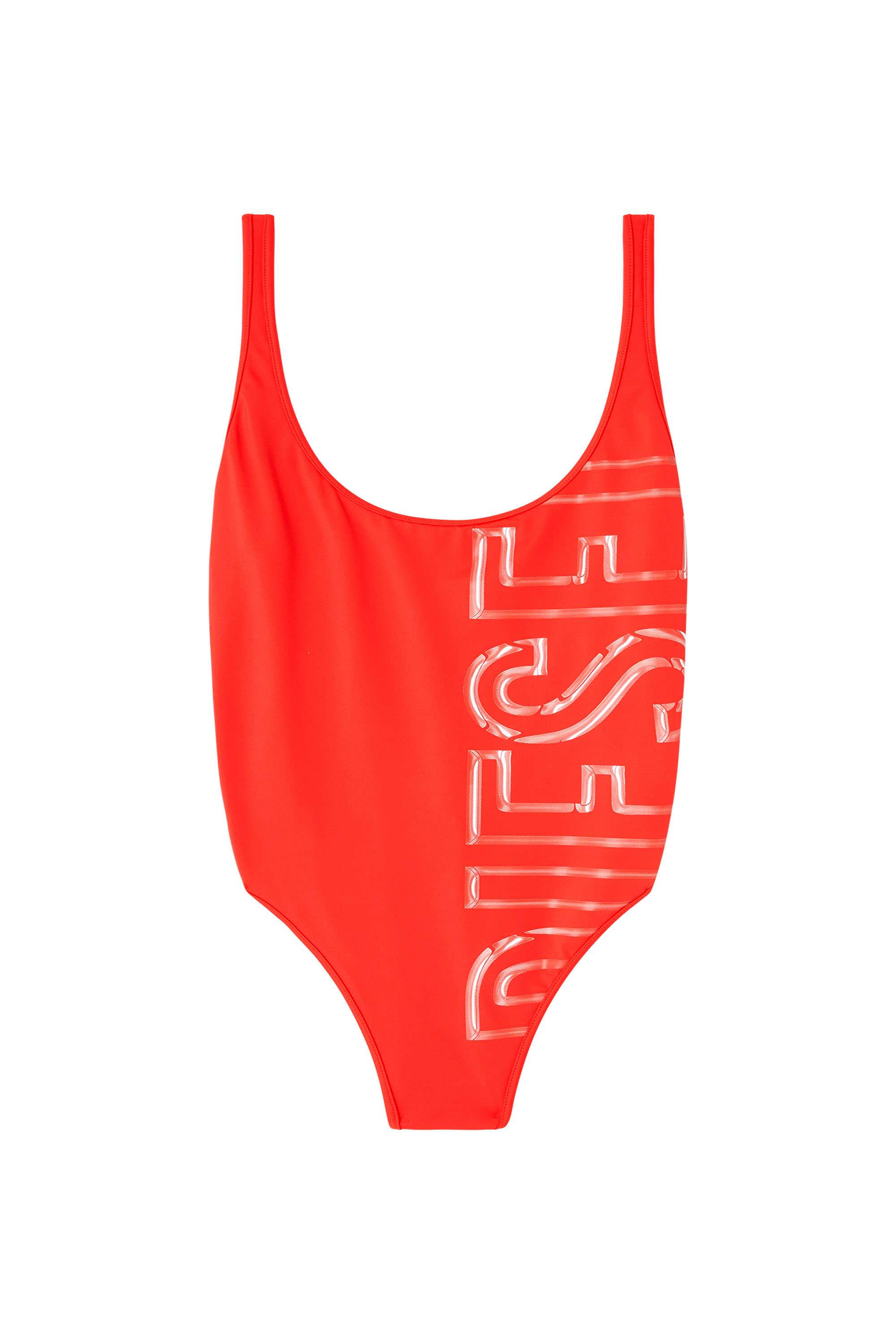 Red Swimsuit with logo print