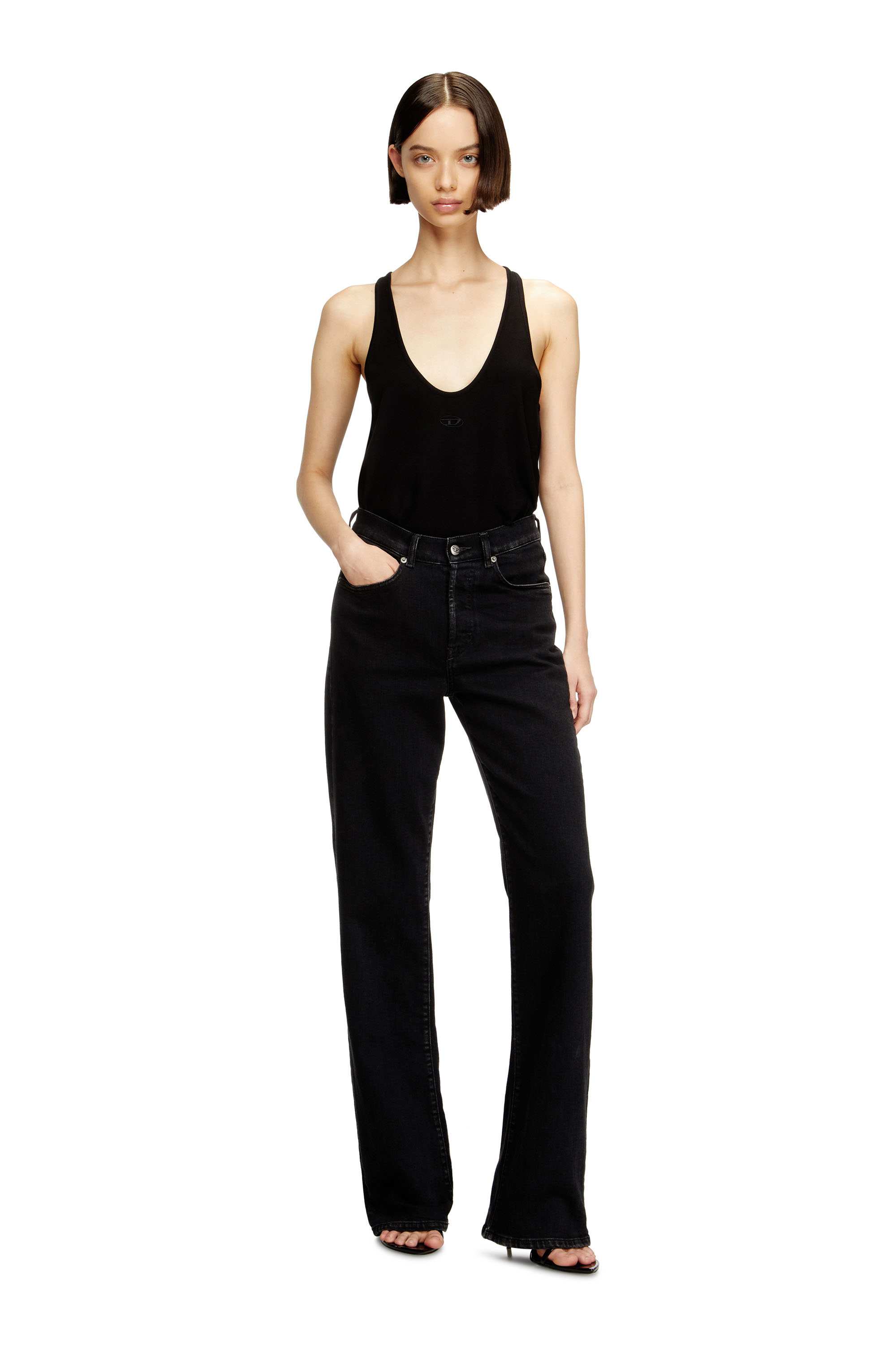 Black Regular Fit Jeans - 1971 D-Sent