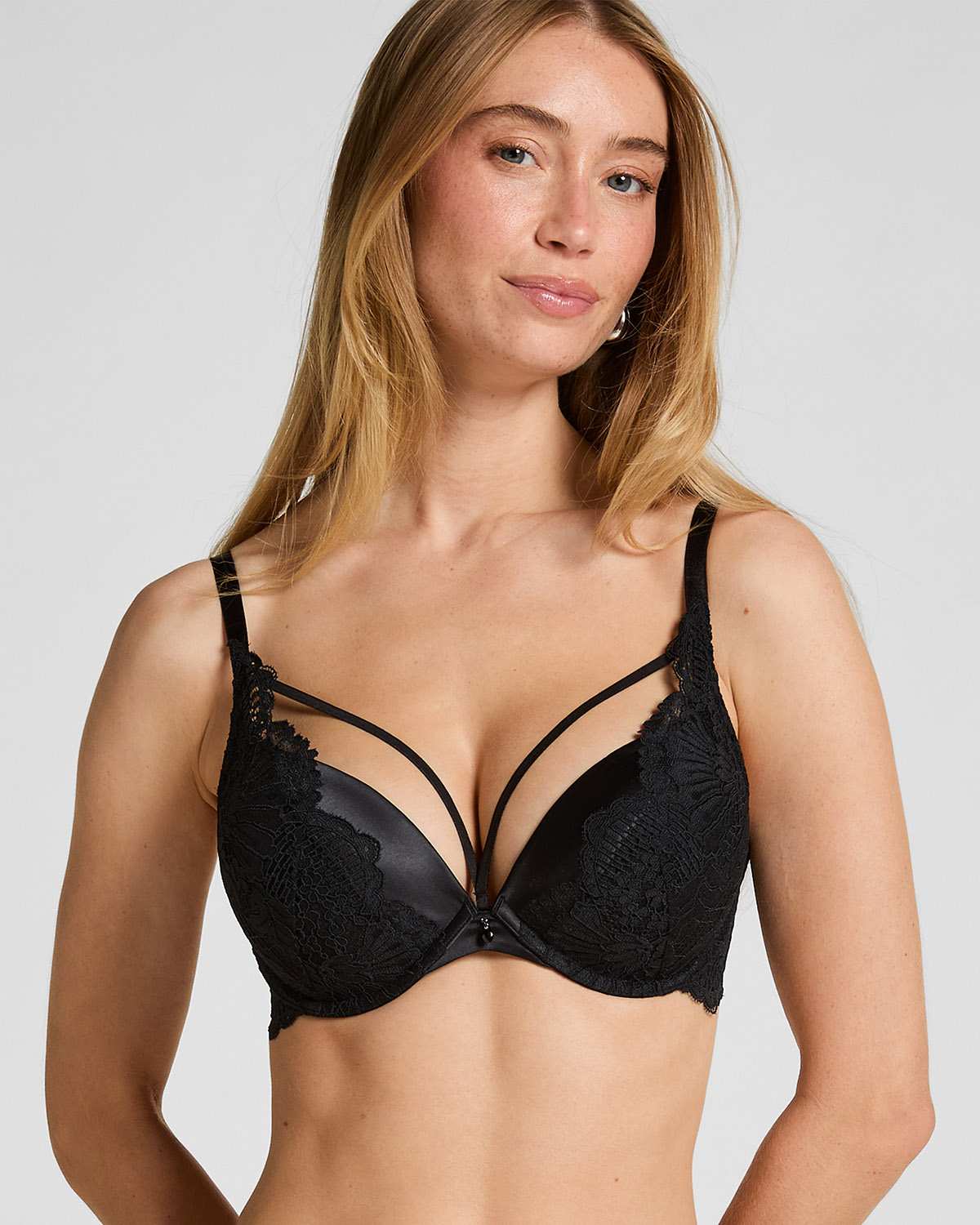 Black Whitney Padded Underwired Maximizer Bra