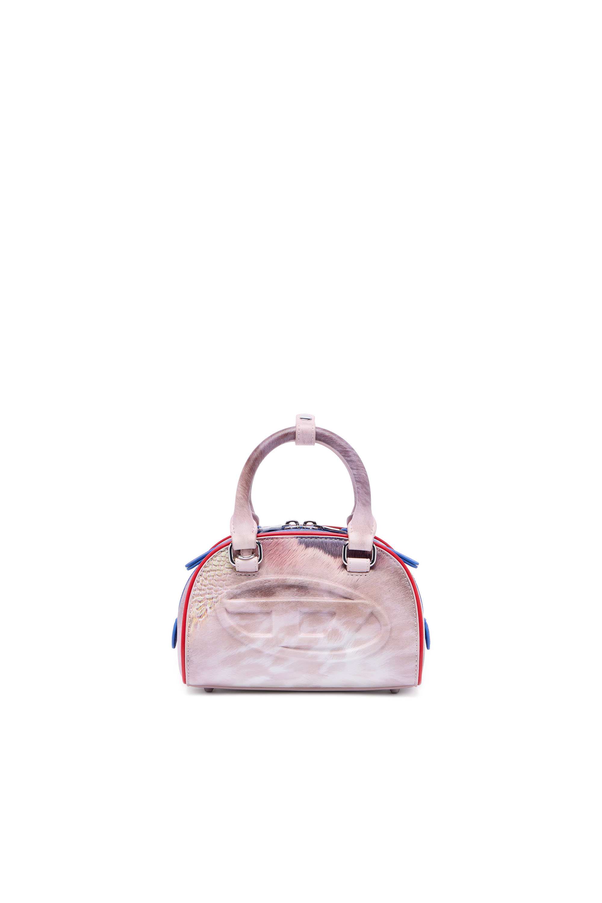Blue 1DR Dome-Mini bowling bag with animal print