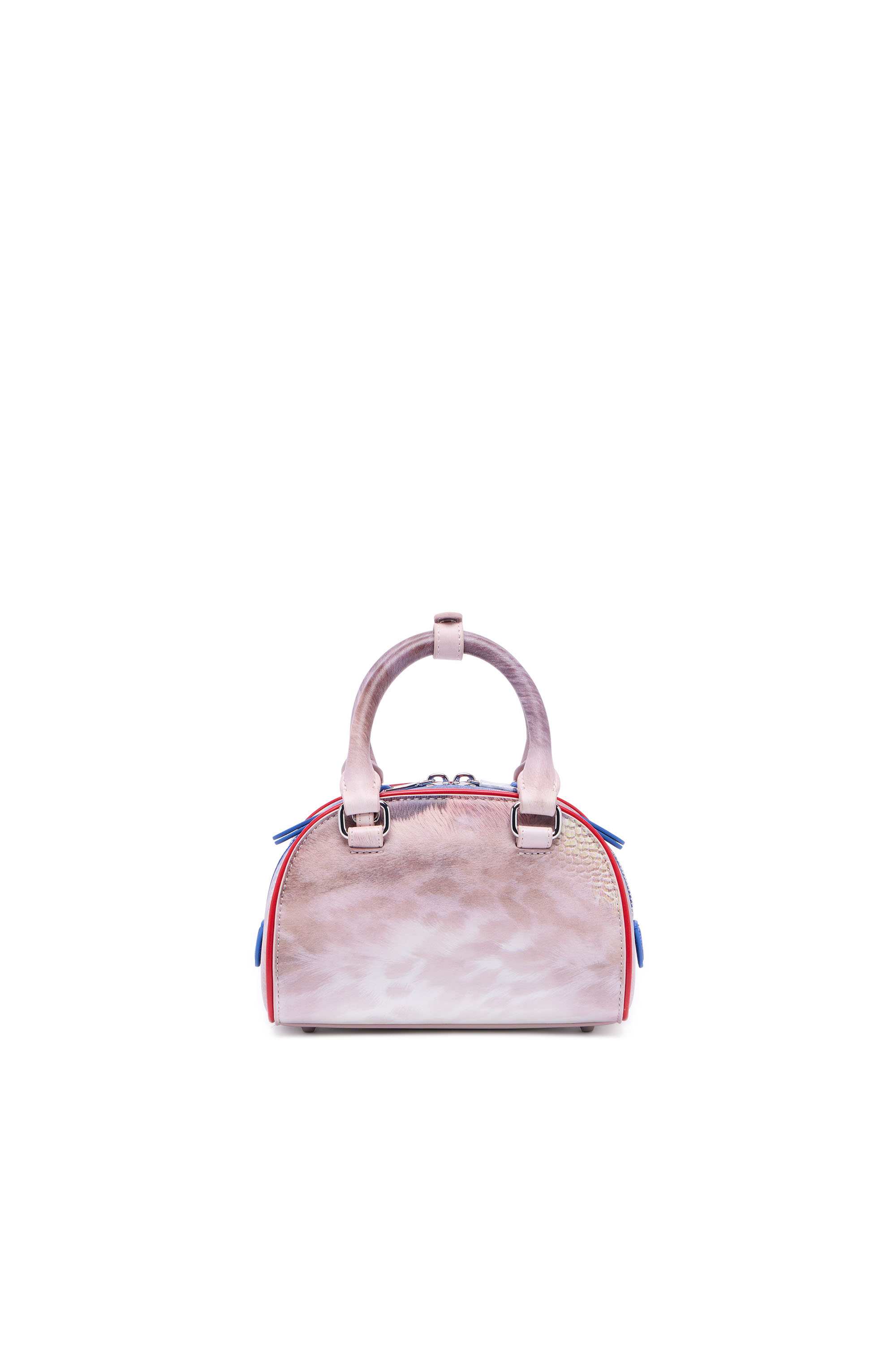 Blue 1DR Dome-Mini bowling bag with animal print