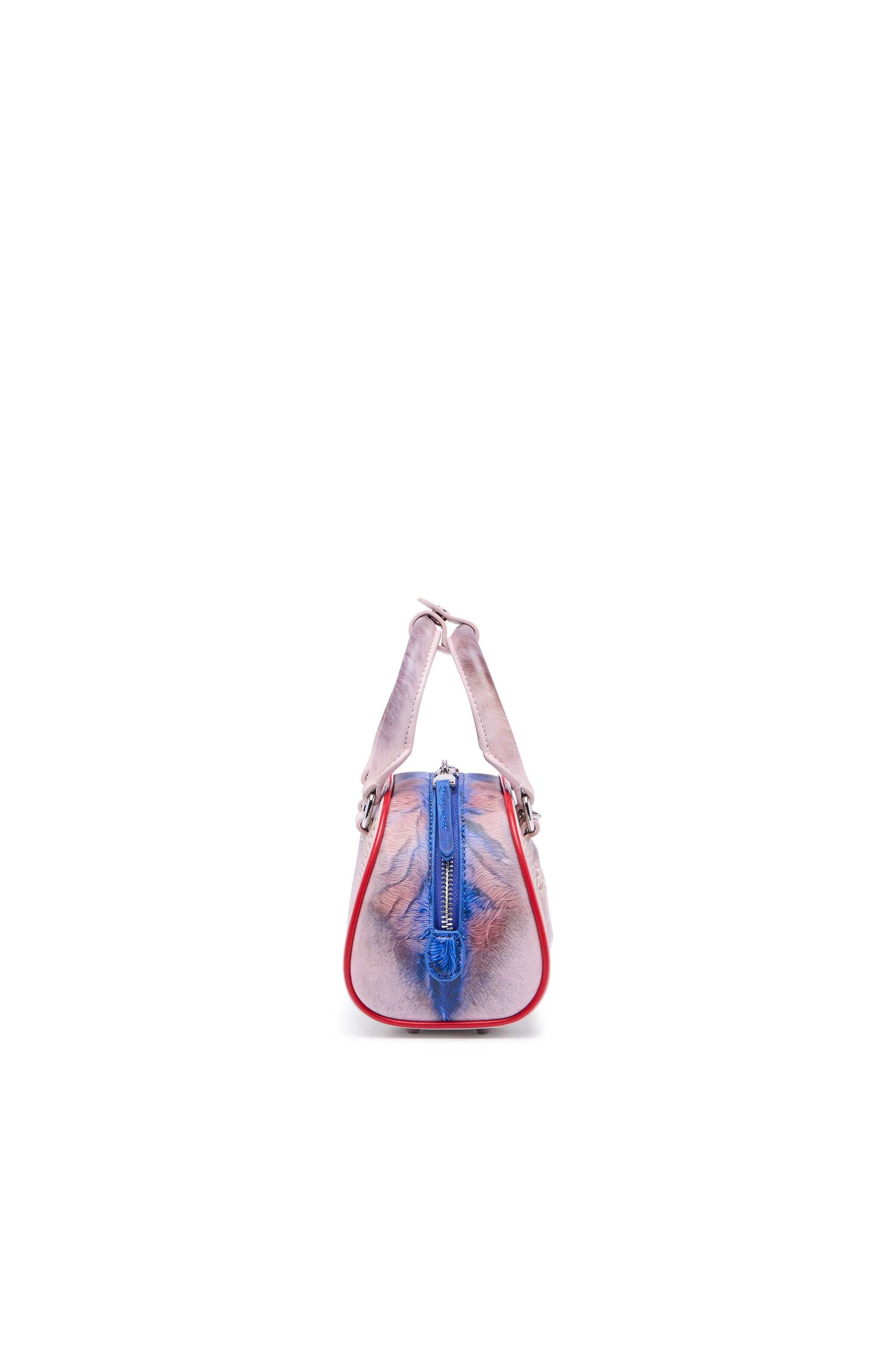 Blue 1DR Dome-Mini bowling bag with animal print