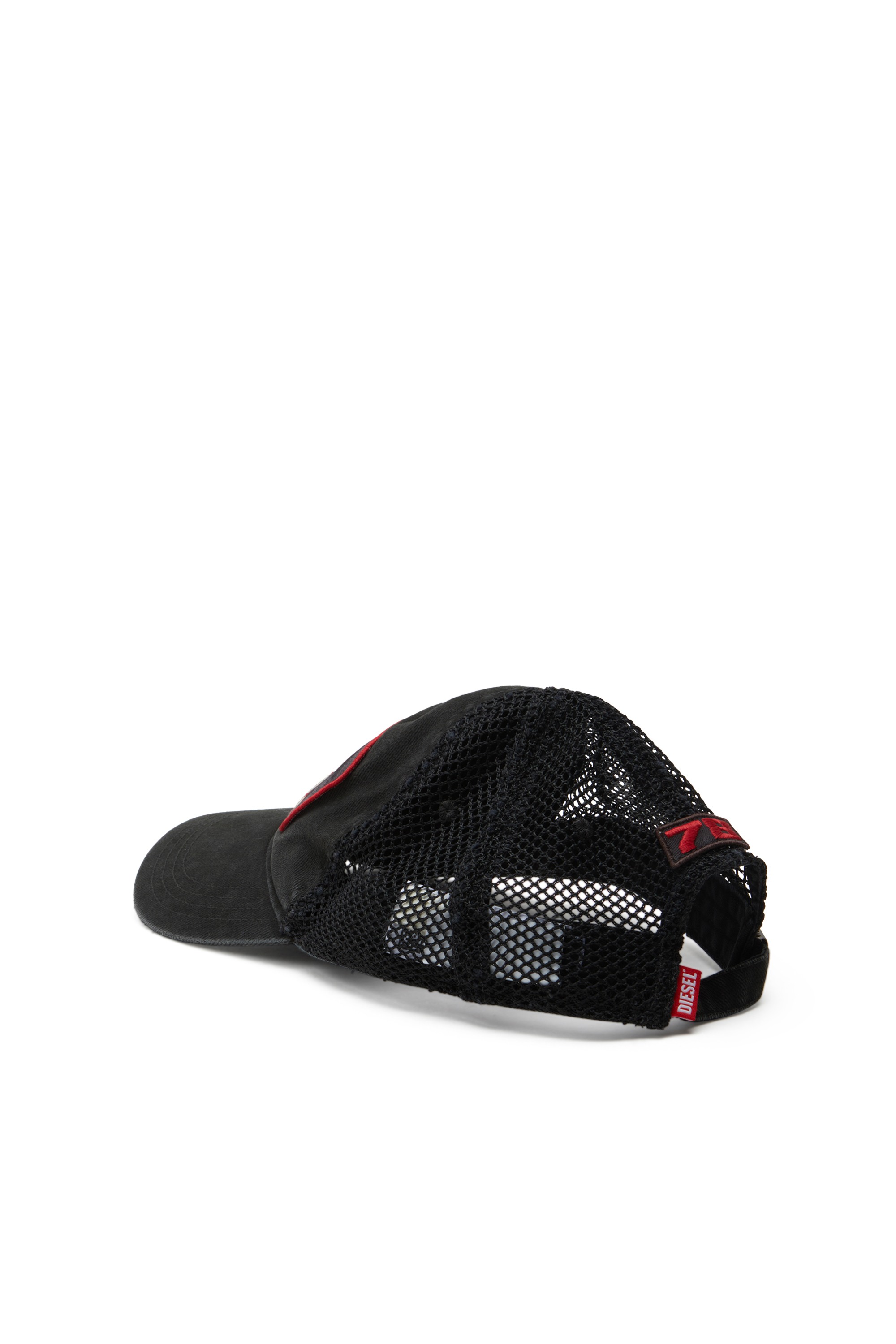 Black Baseball cap with fishnet mesh