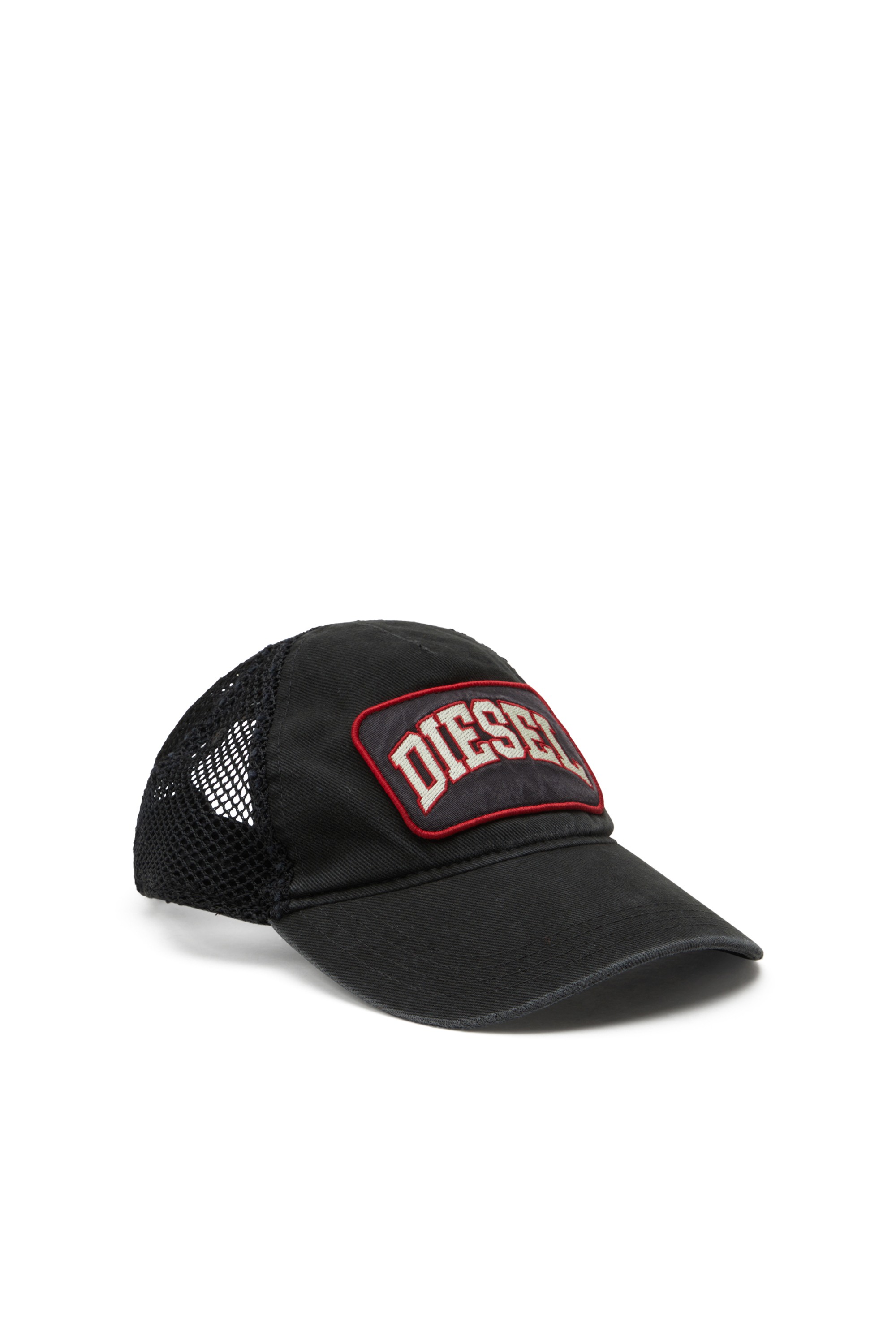 Black Baseball cap with fishnet mesh