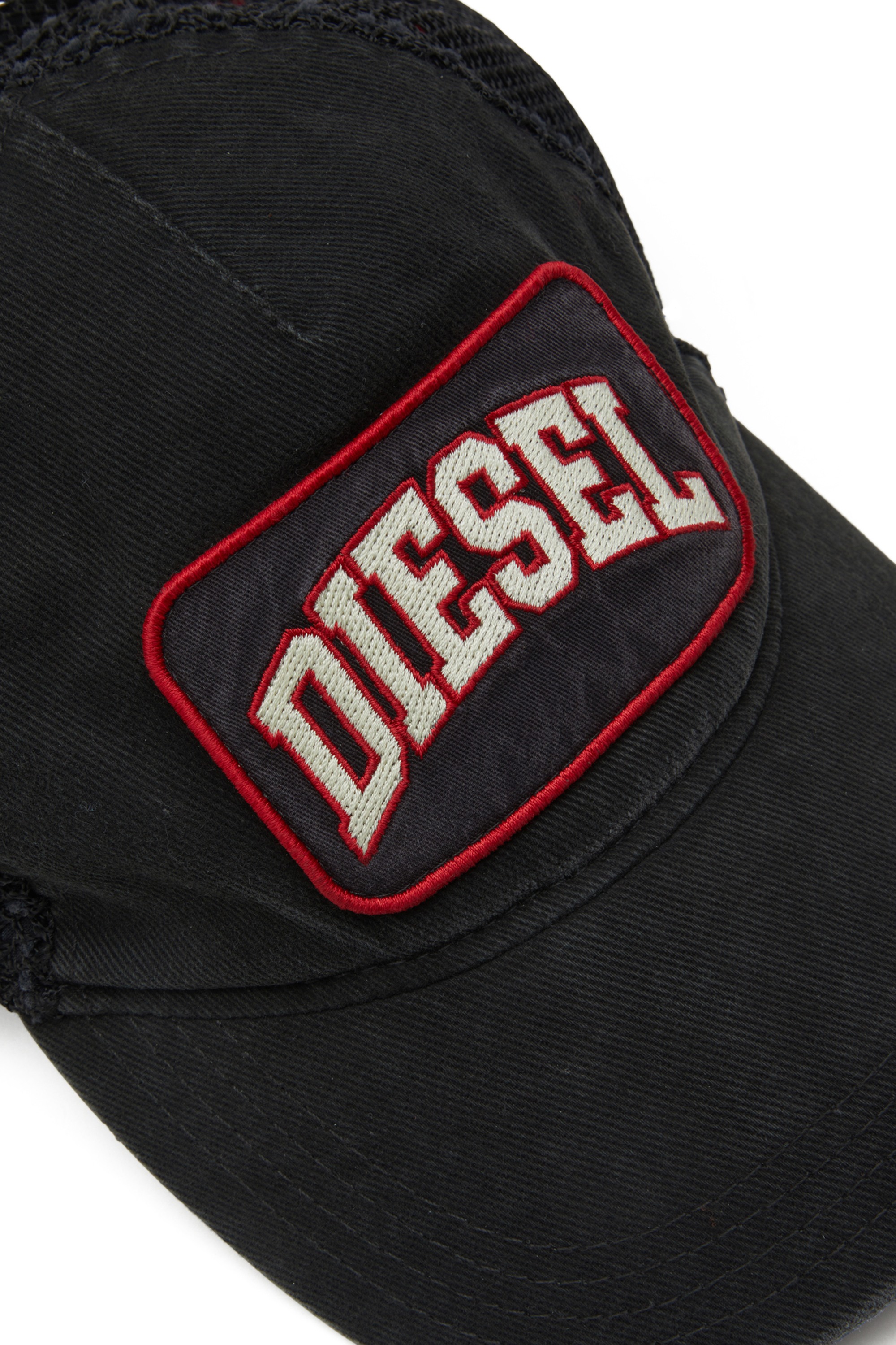 Black Baseball cap with fishnet mesh