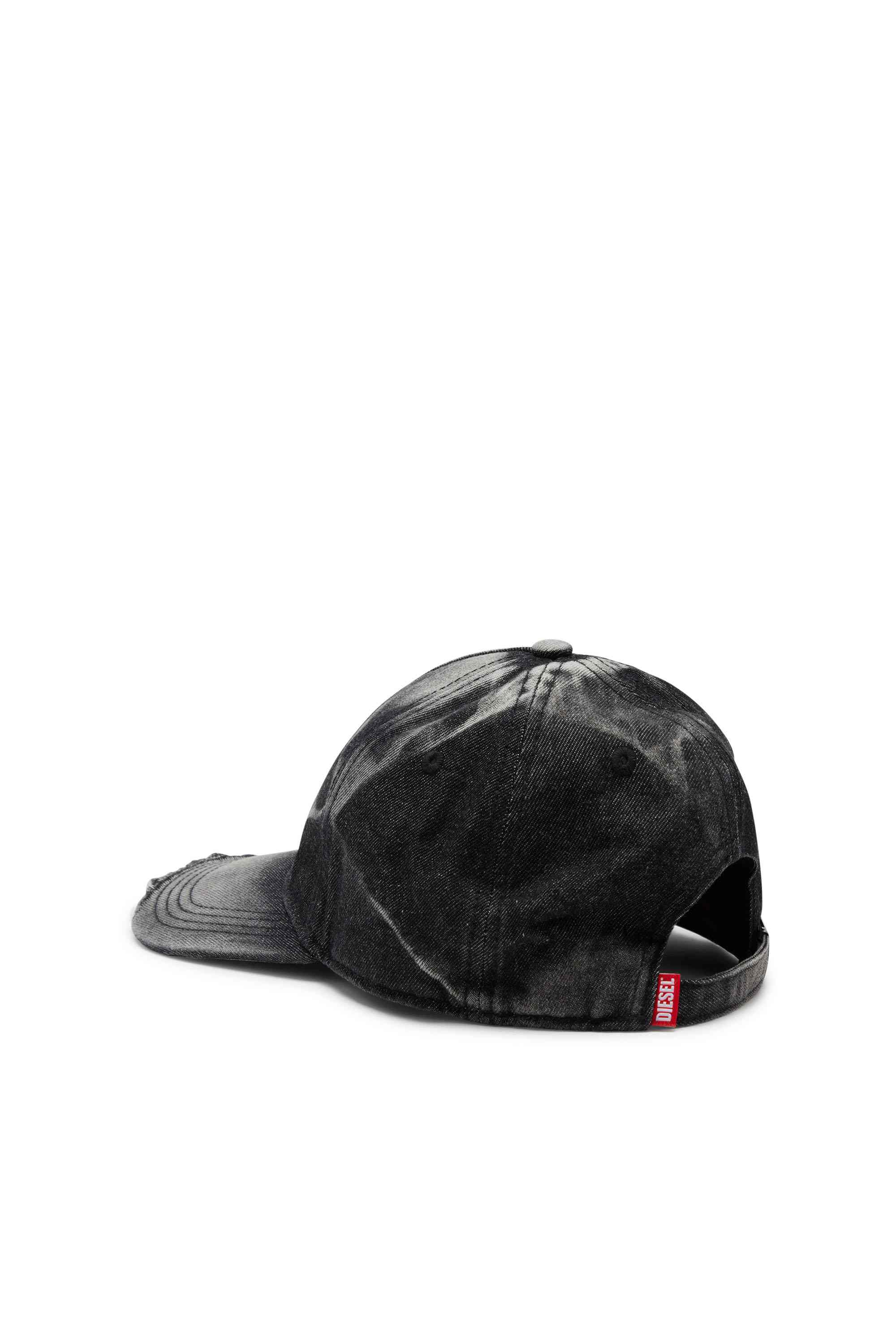 Black Baseball cap in destroyed denim