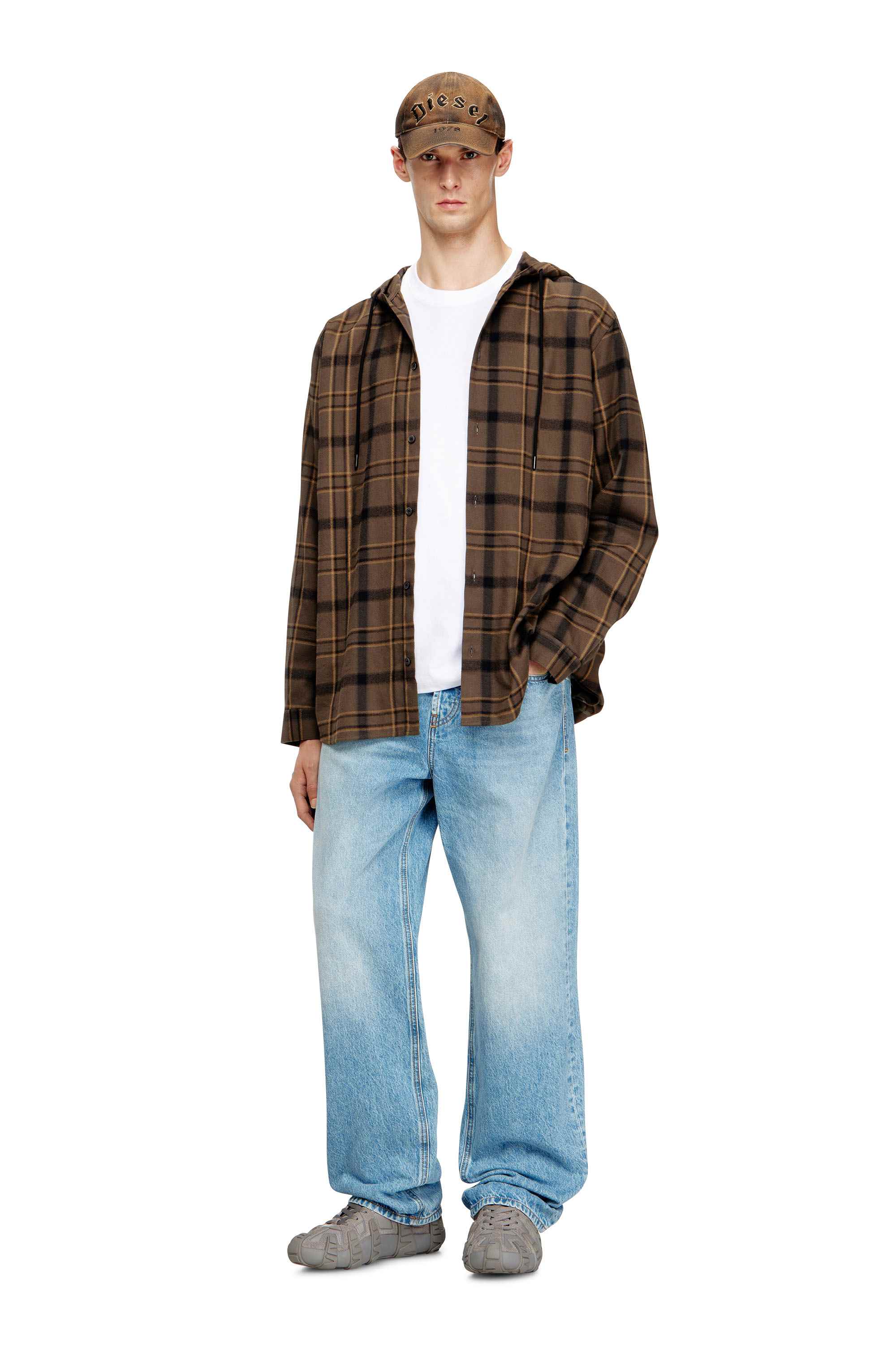 White Regular Fit cotton T-shirt with puff print