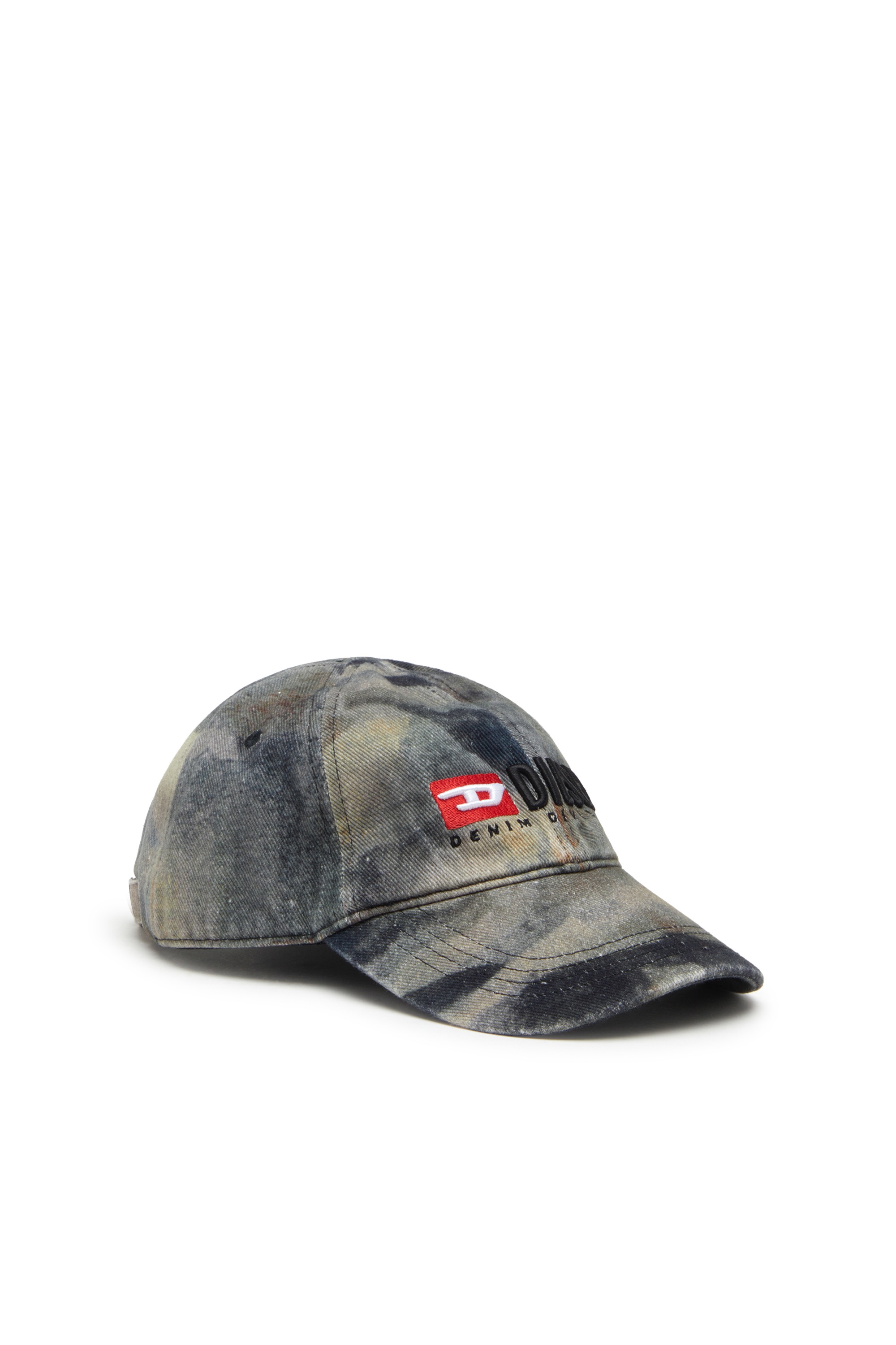 Grey Baseball cap with all-over camo print