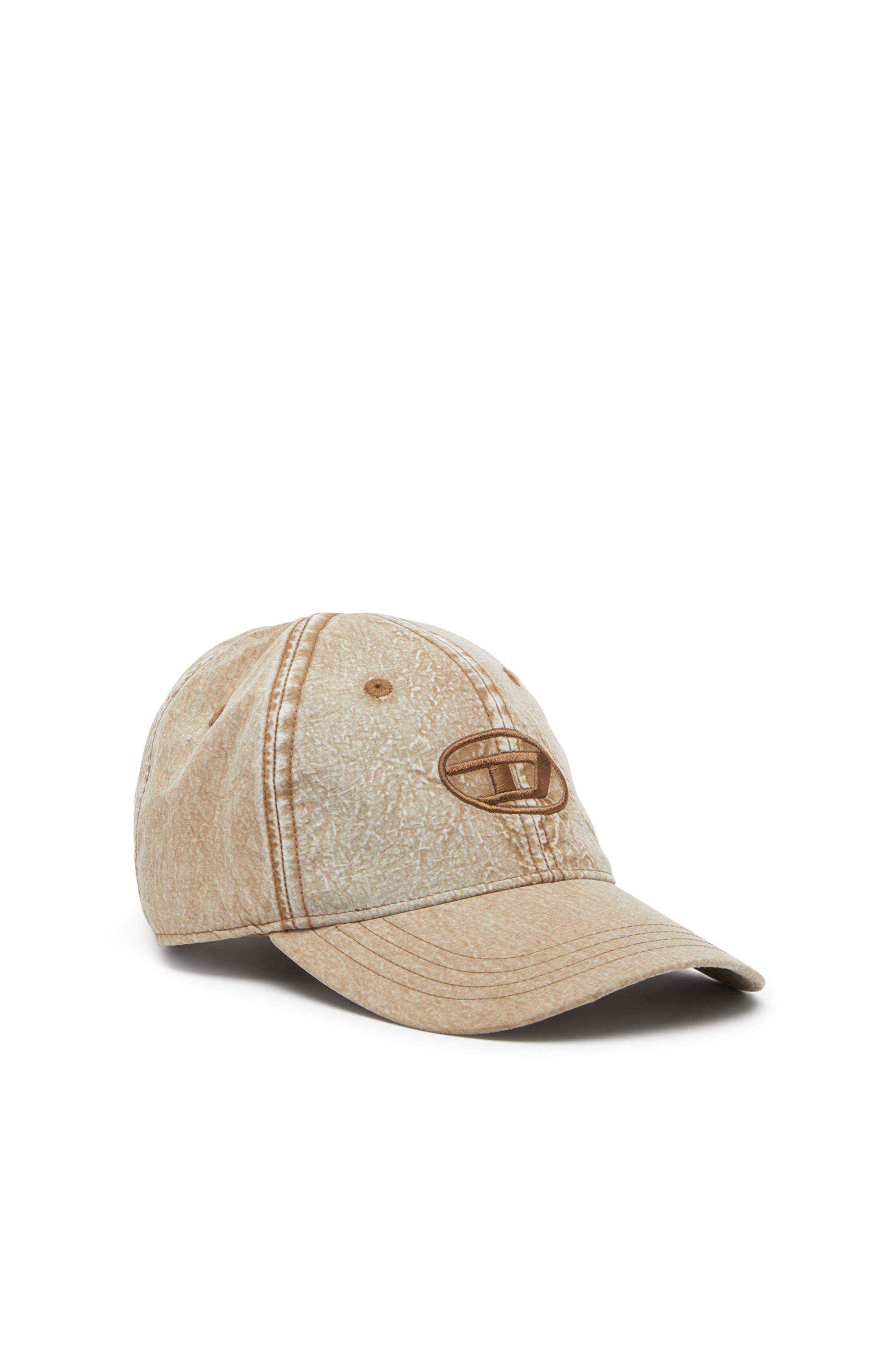 Light Brown Baseball cap with embroidered Oval D