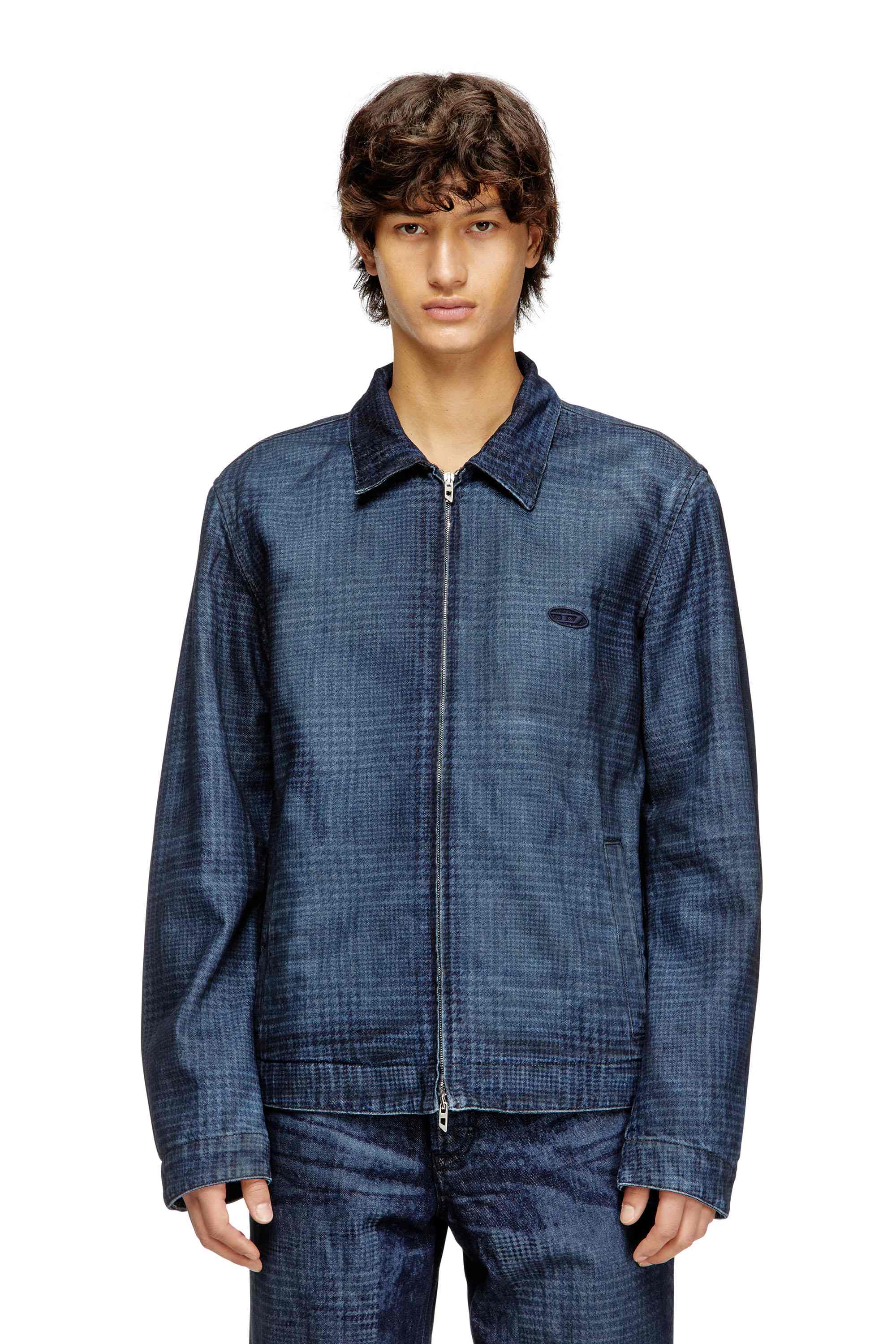 Blue Jacket in Prince of Wales denim