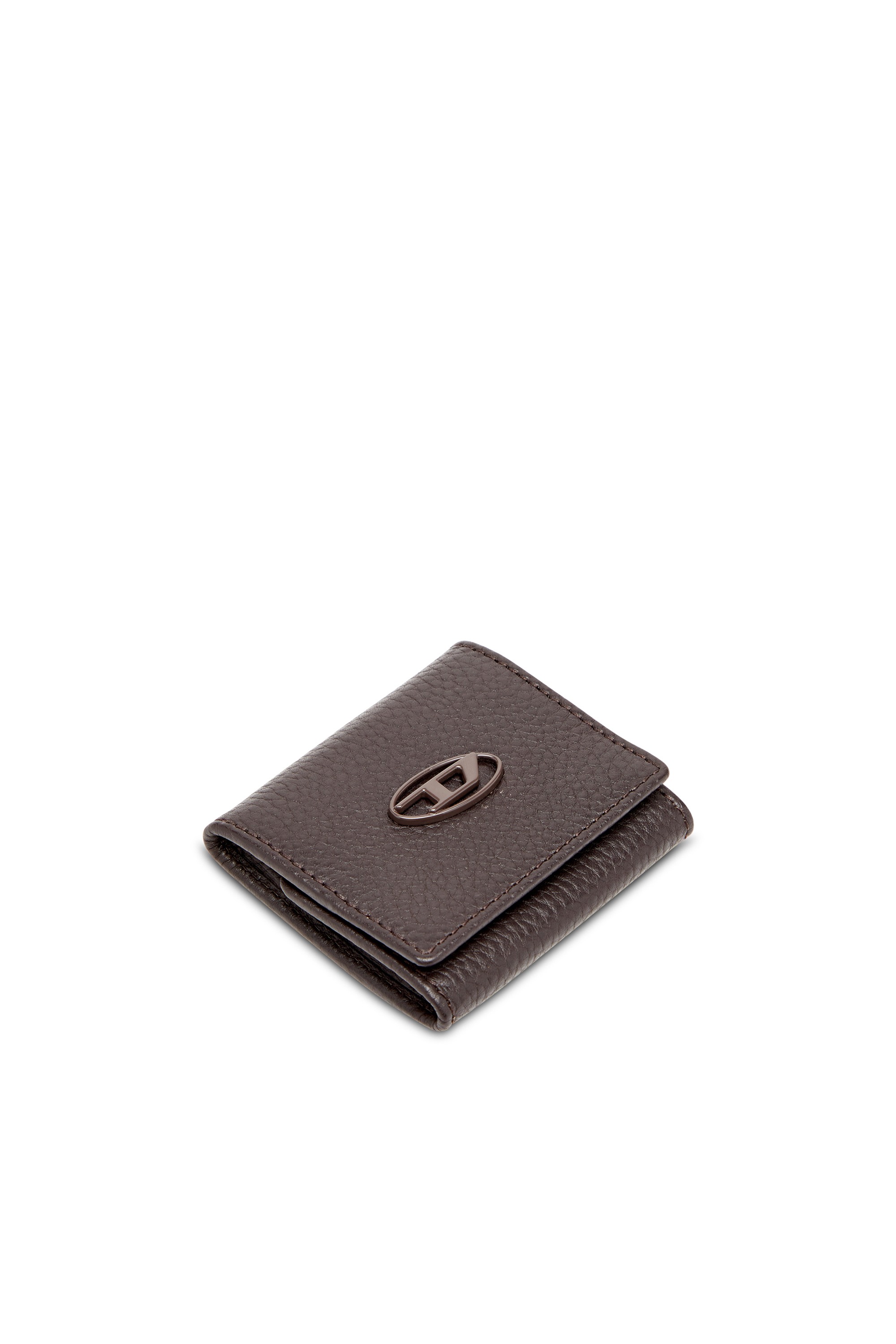 Dark Brown Coin purse in grainy leather