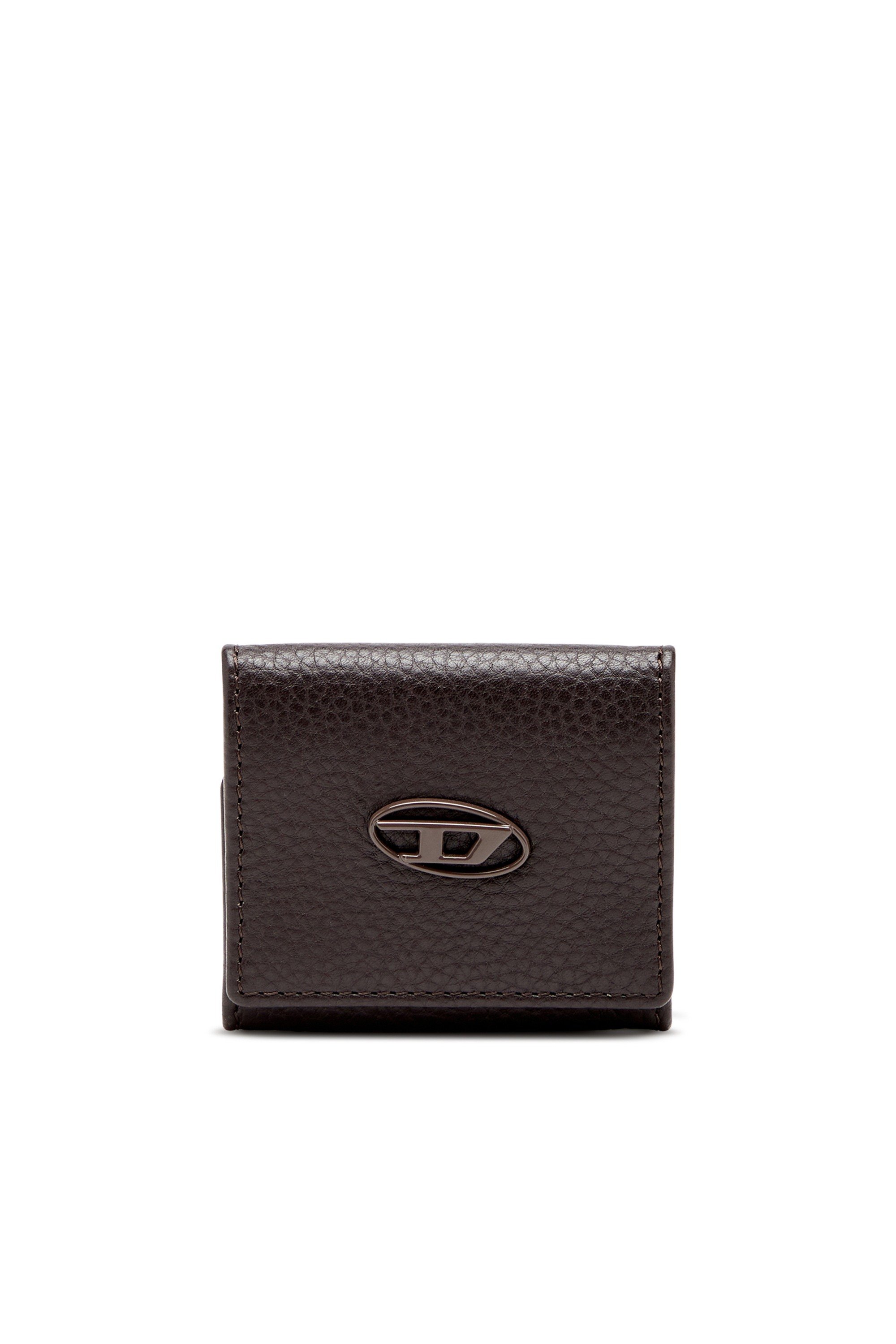 Dark Brown Coin purse in grainy leather