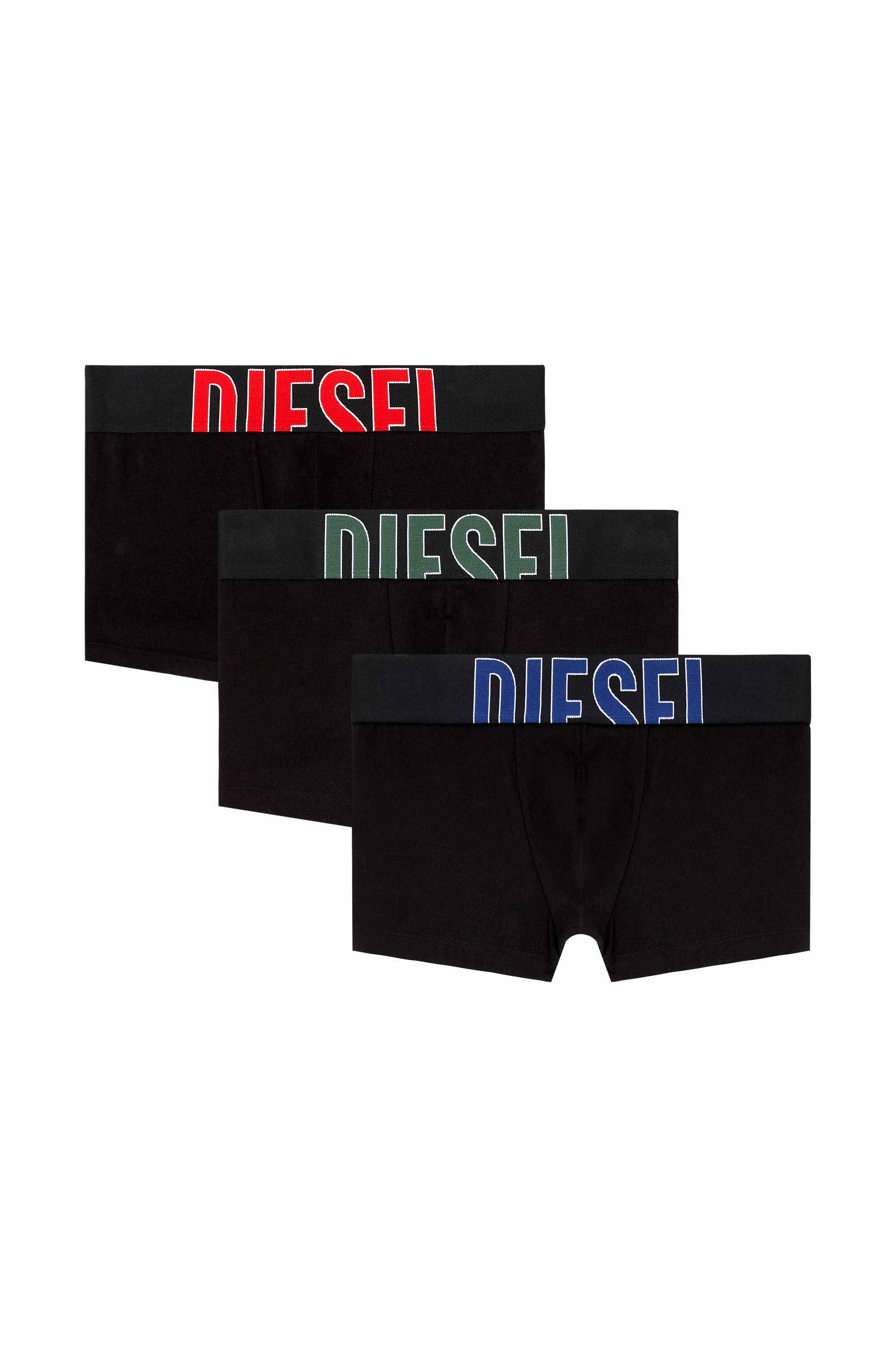 Black Three-pack stretch-cotton boxers with cut logo