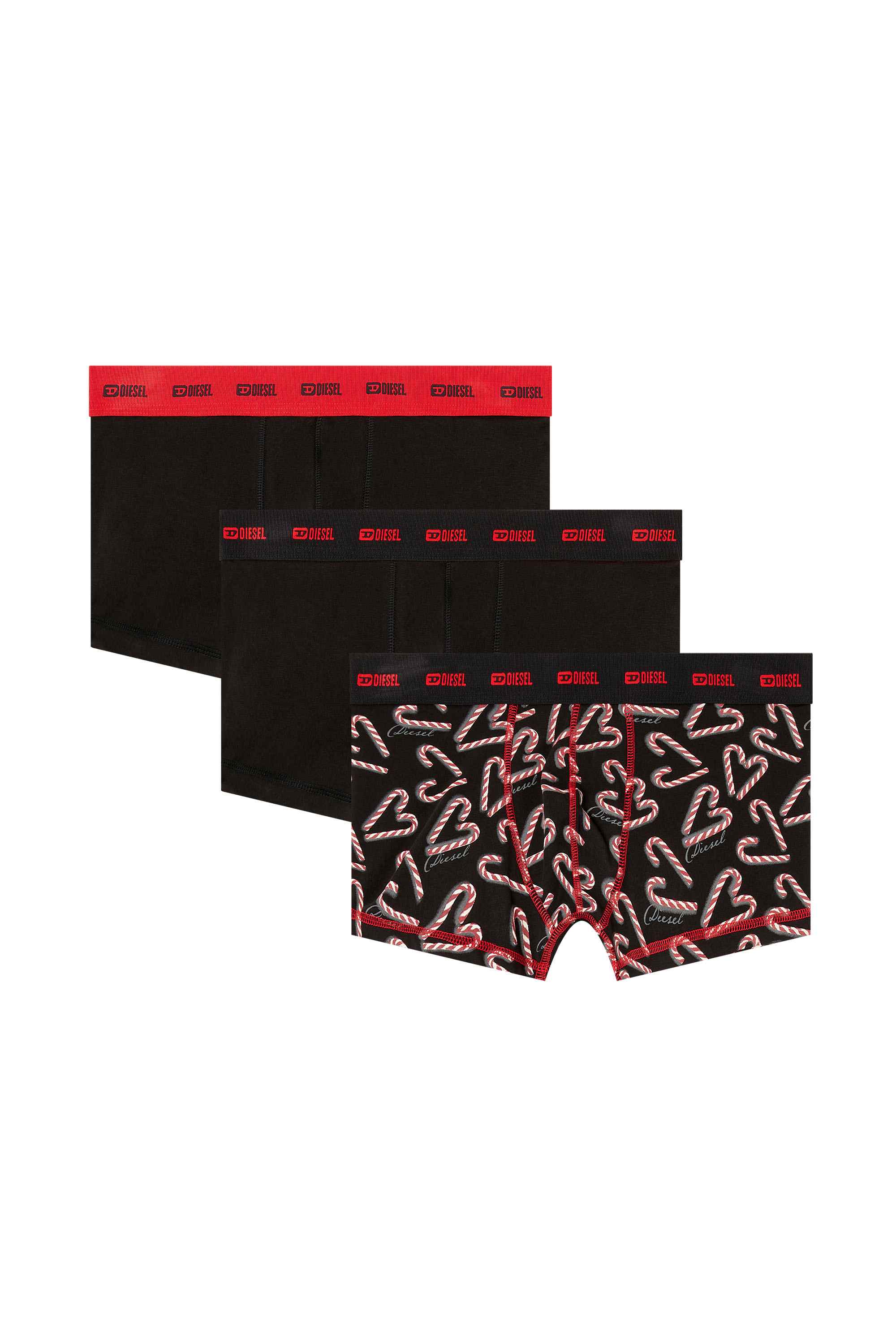 Black Set of three stretch-cotton boxers