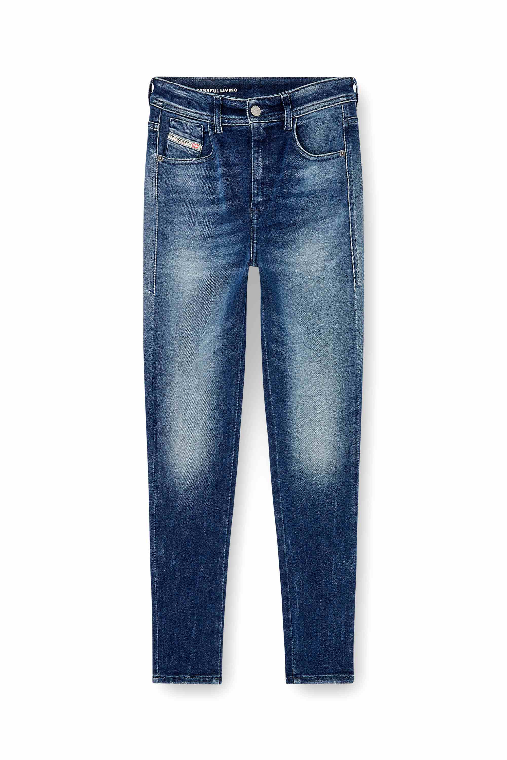 Mid Blue Skinny Fit Jeans - 1984 Slandy-High