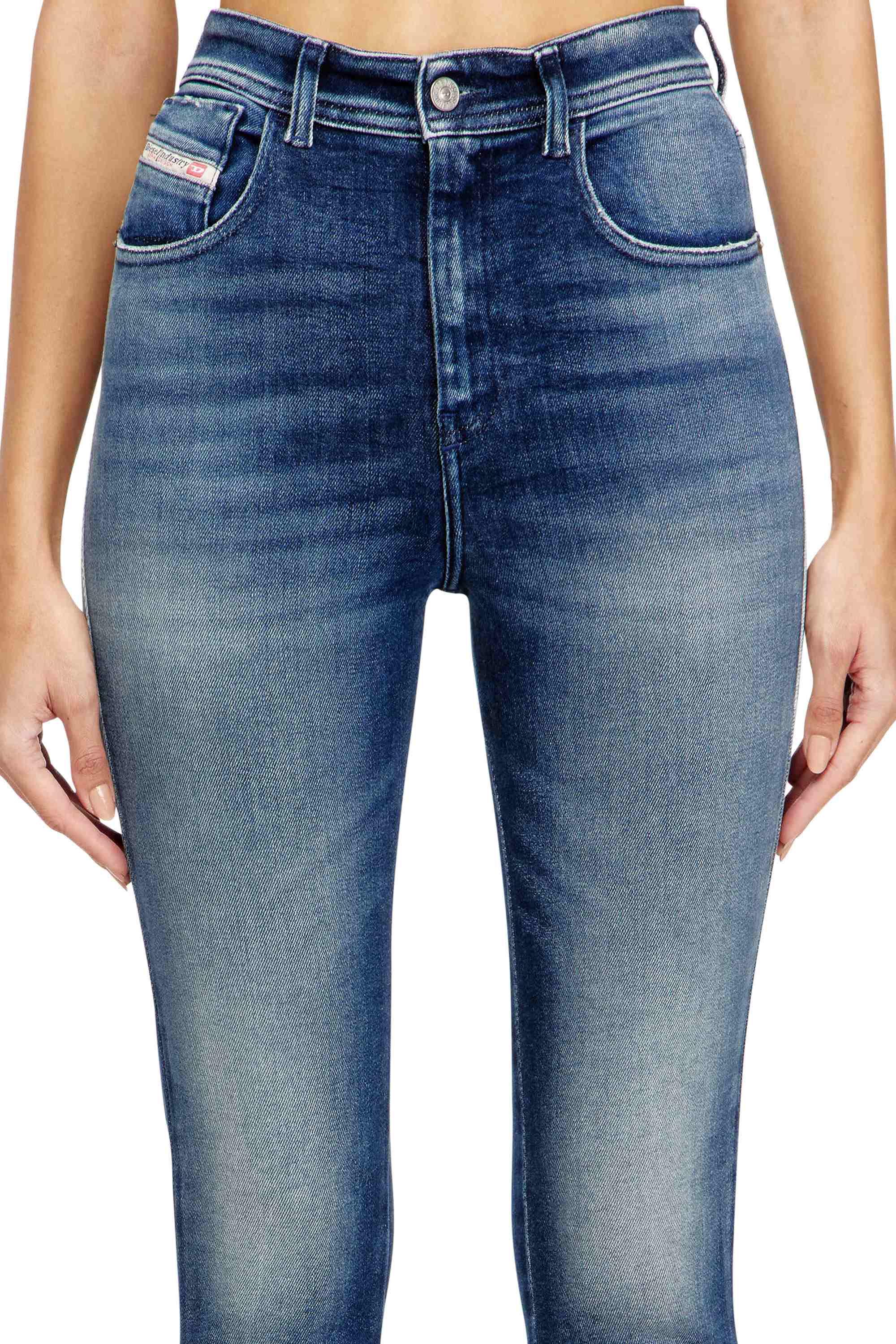 Mid Blue Skinny Fit Jeans - 1984 Slandy-High