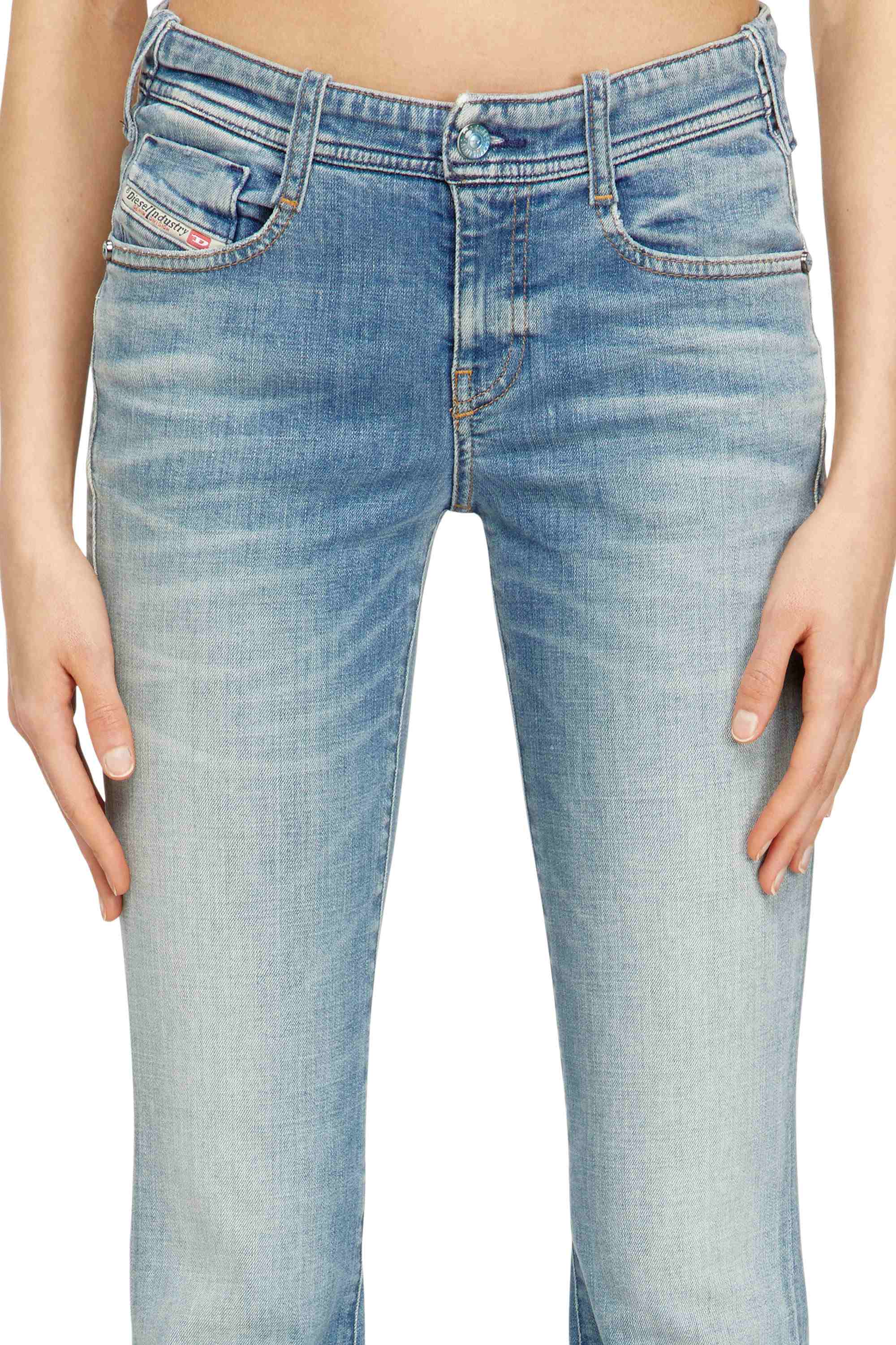 Light Blue Bootcut Jeans Low Waist 1969 D-Ebbey