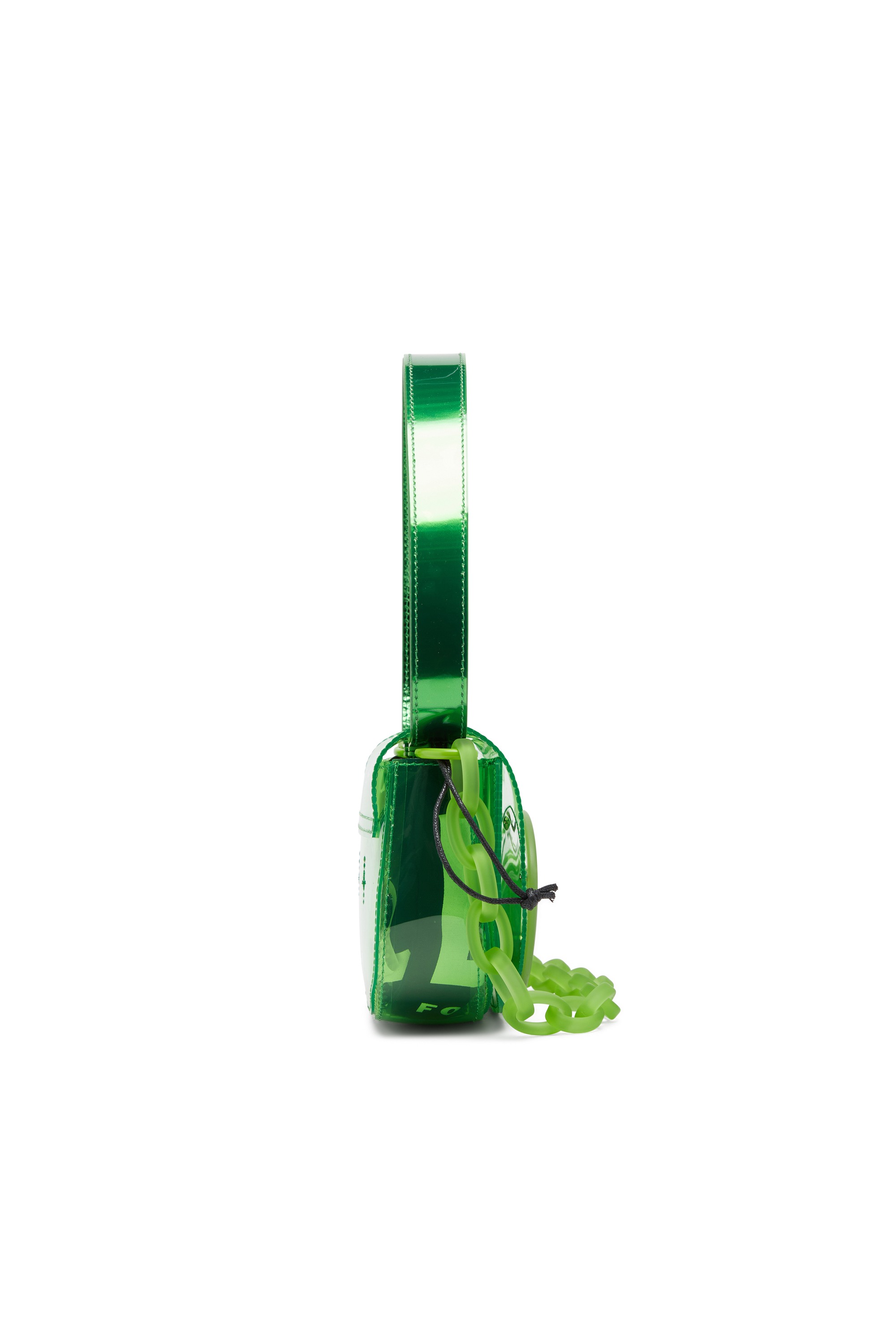 Green 1DR-Iconic shoulder bag in transparent TPU