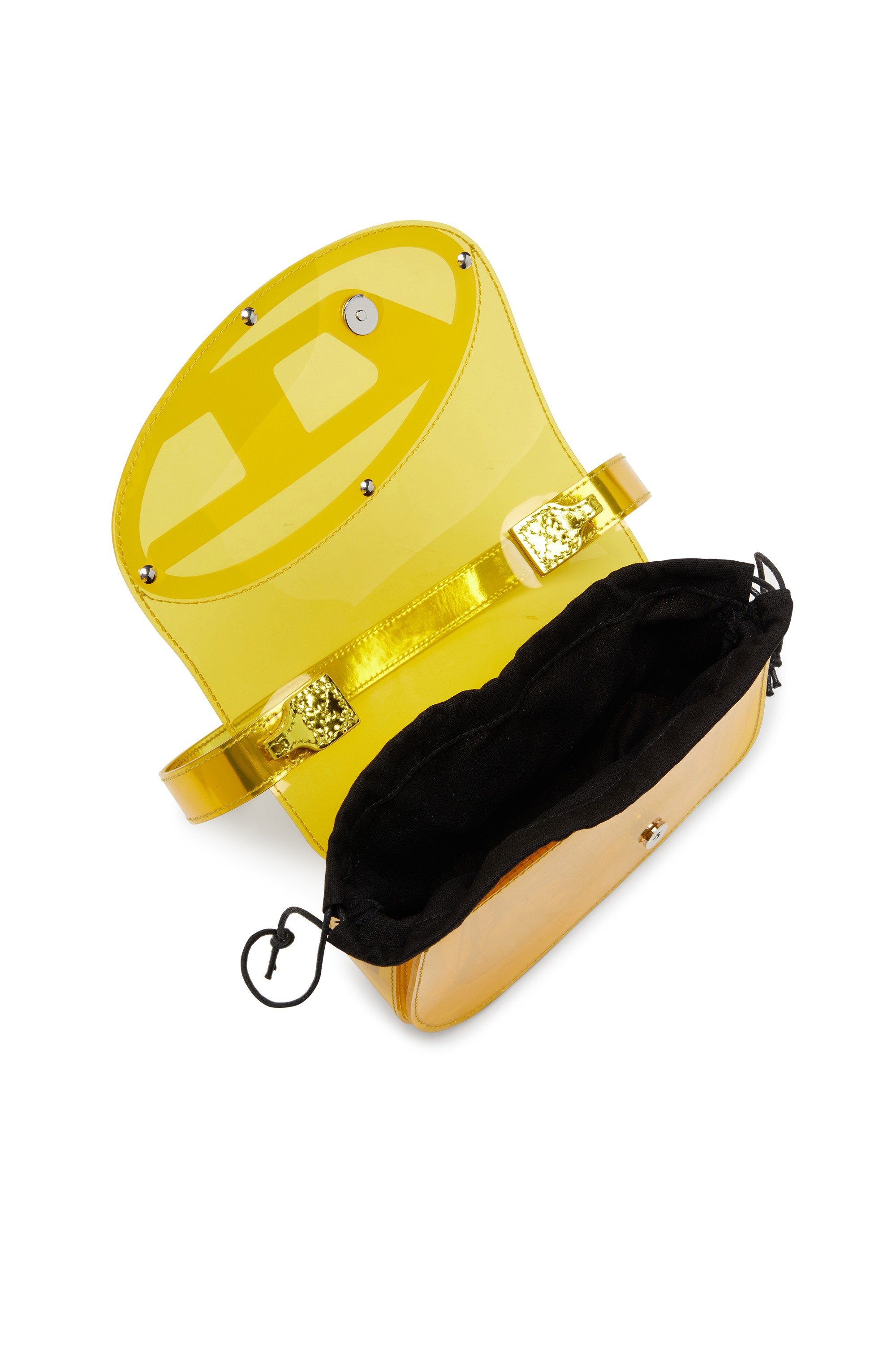 Yellow 1DR-Iconic shoulder bag in transparent TPU