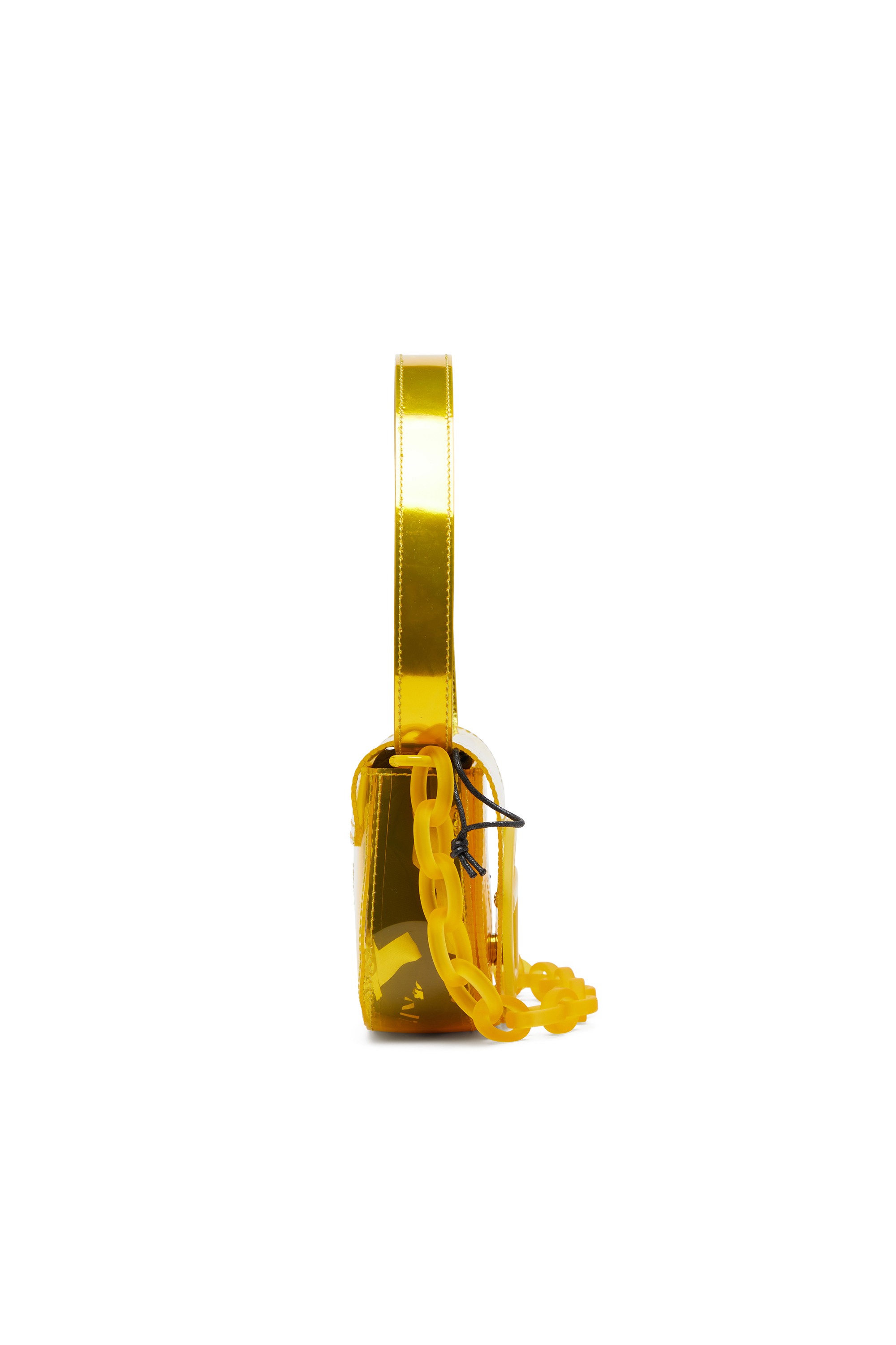Yellow 1DR-Iconic shoulder bag in transparent TPU