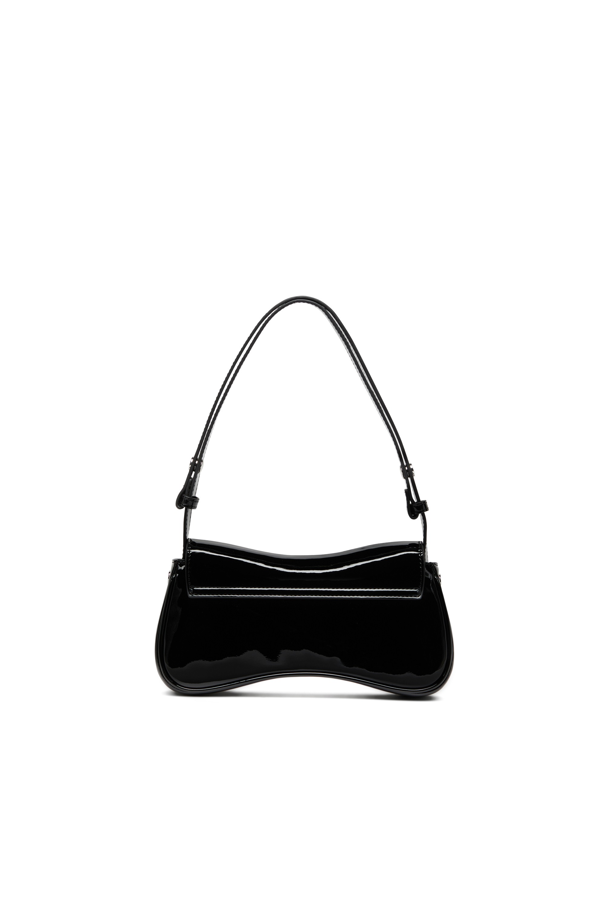 Black Play-Clutch in glossy PU