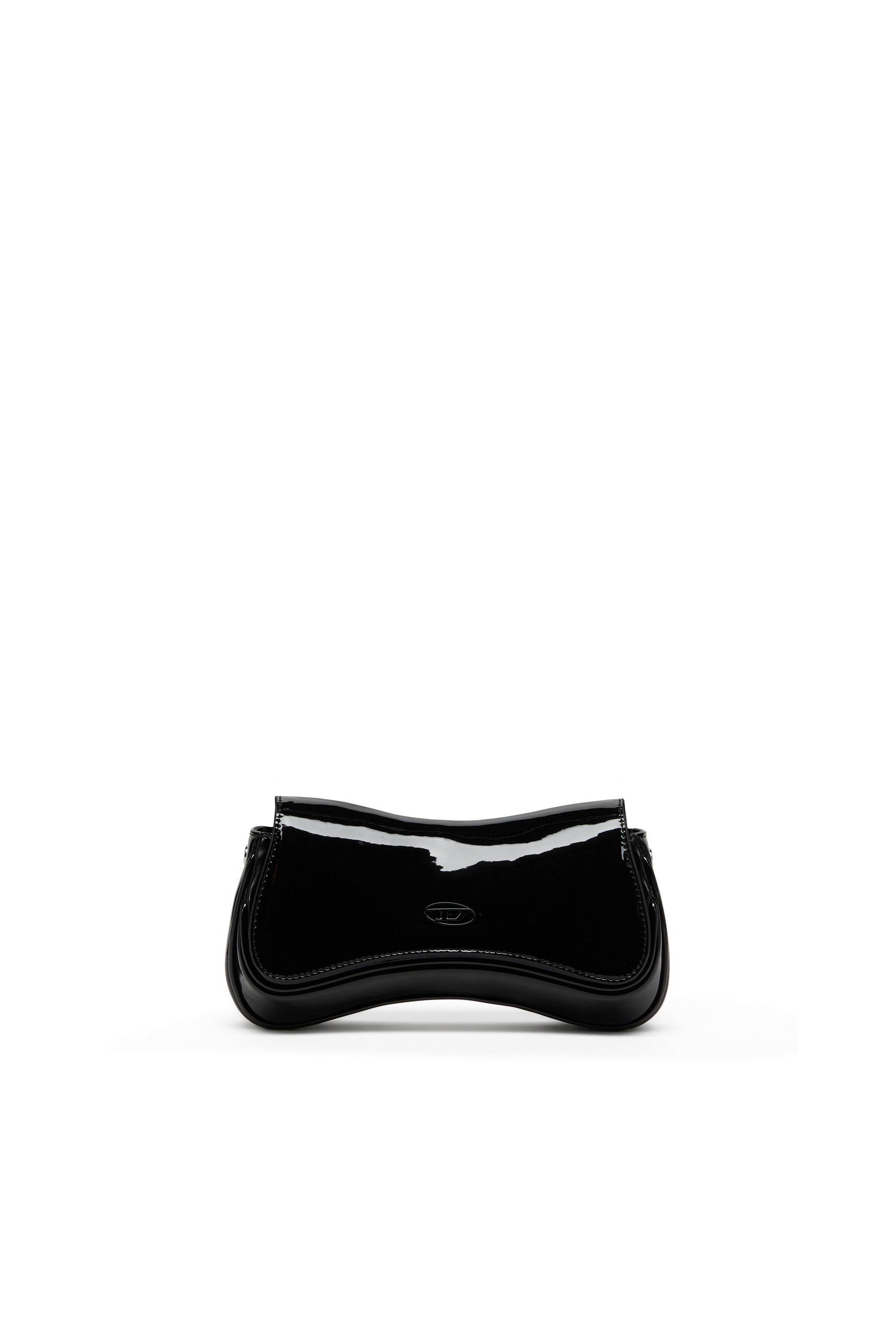 Black Play-Clutch in glossy PU
