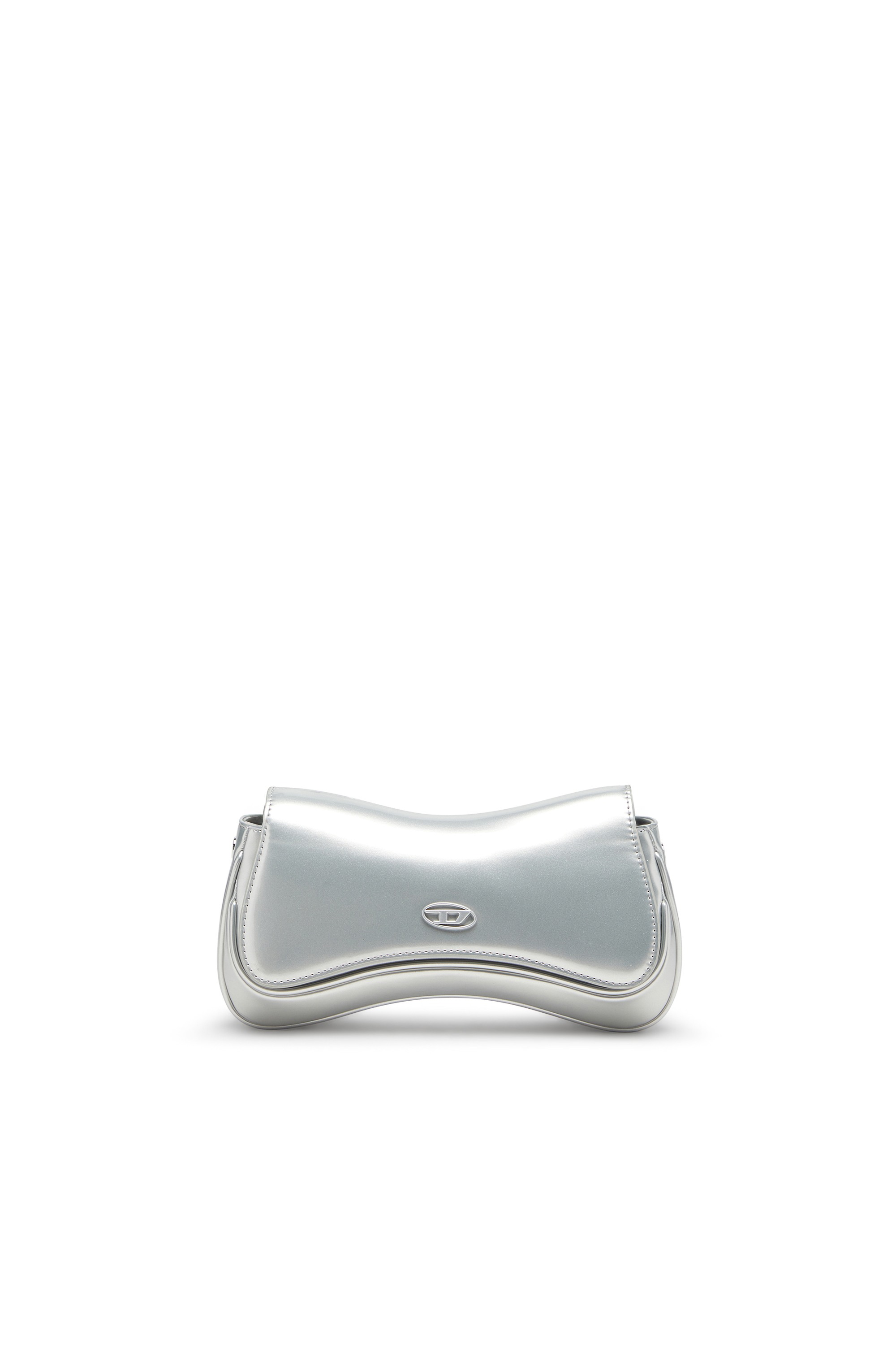Silver Play-Clutch in metallic PU