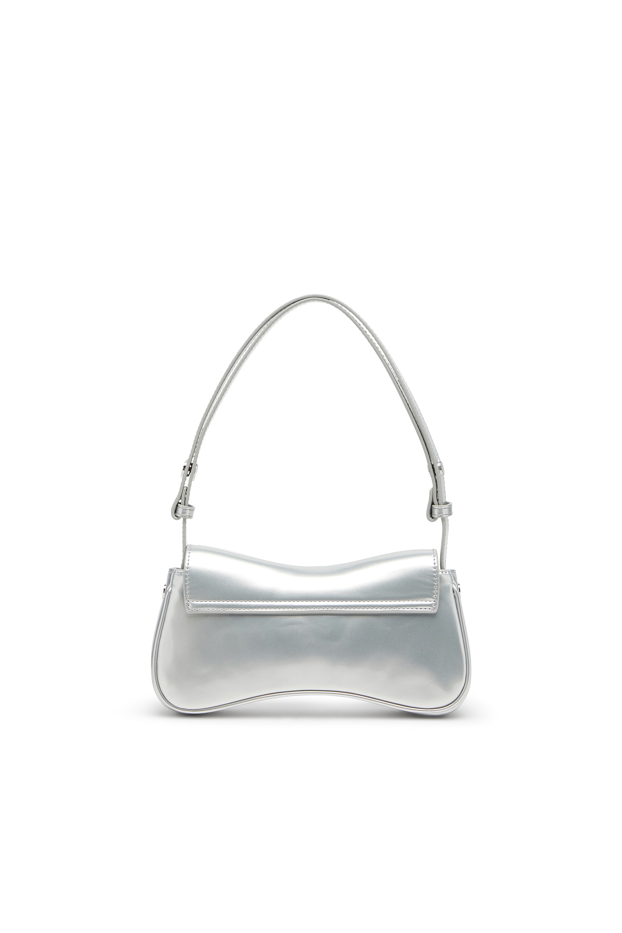 Silver Play-Clutch in metallic PU