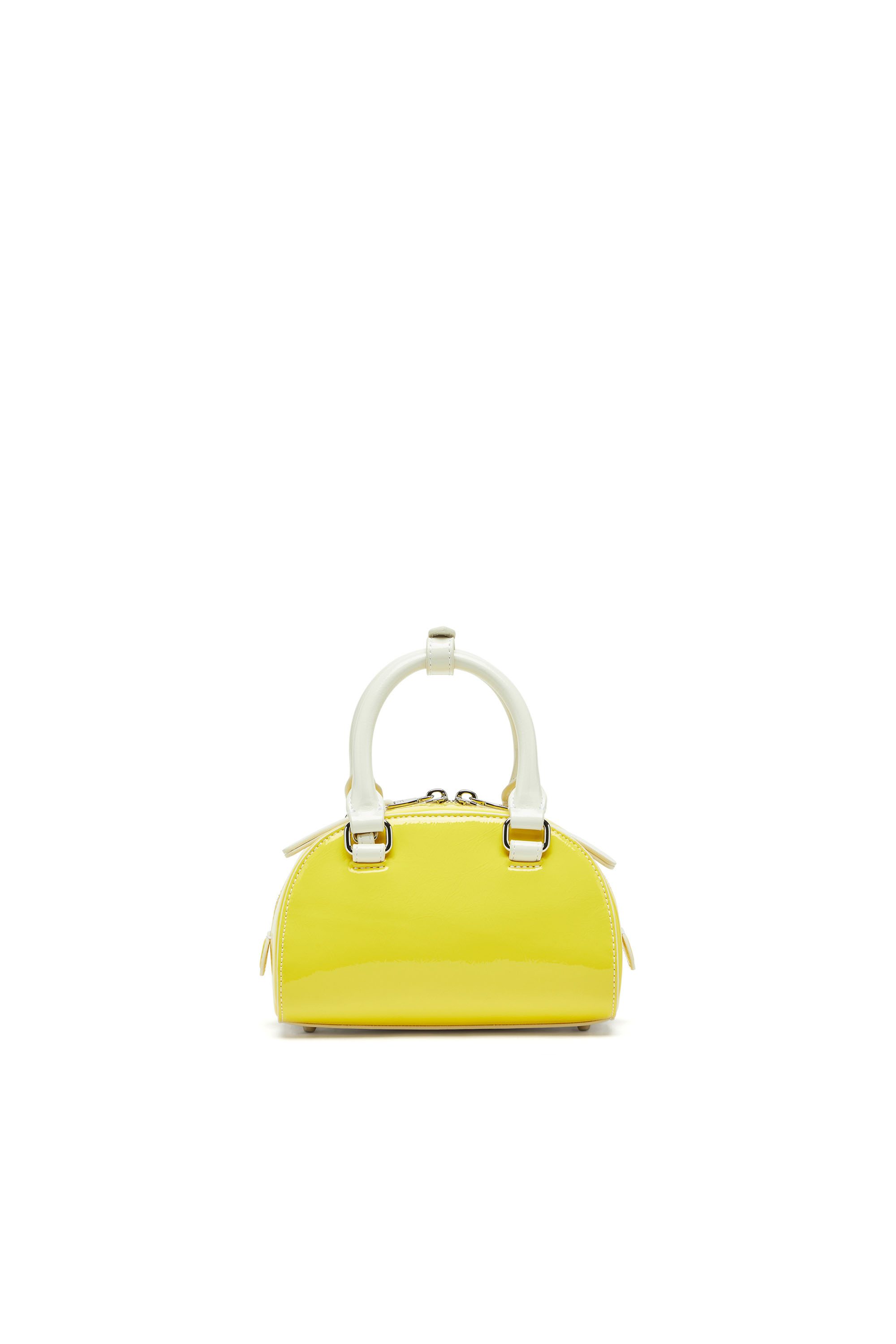 Yellow 1DR Dome-Mini bowling bag with naplak effect