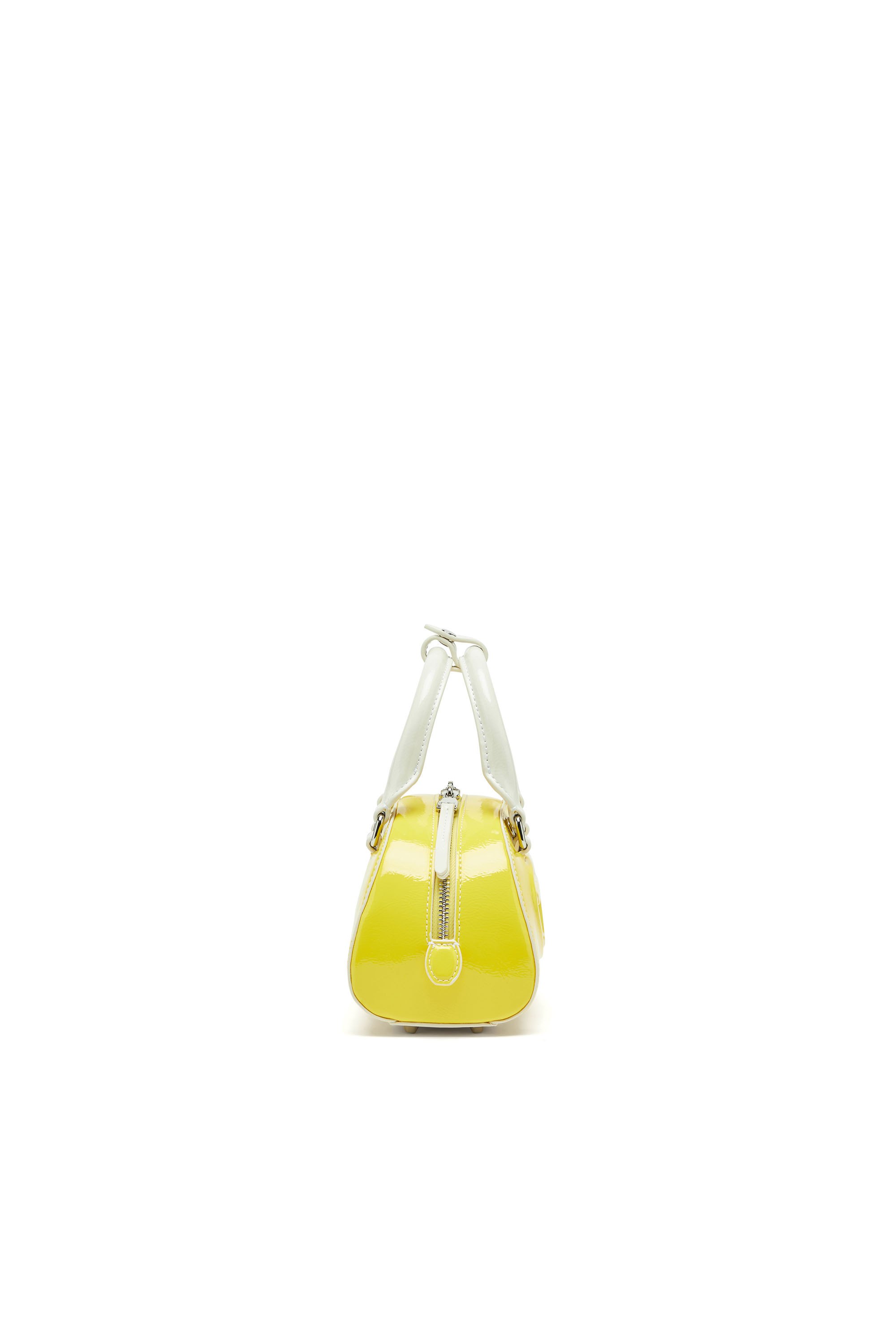 Yellow 1DR Dome-Mini bowling bag with naplak effect