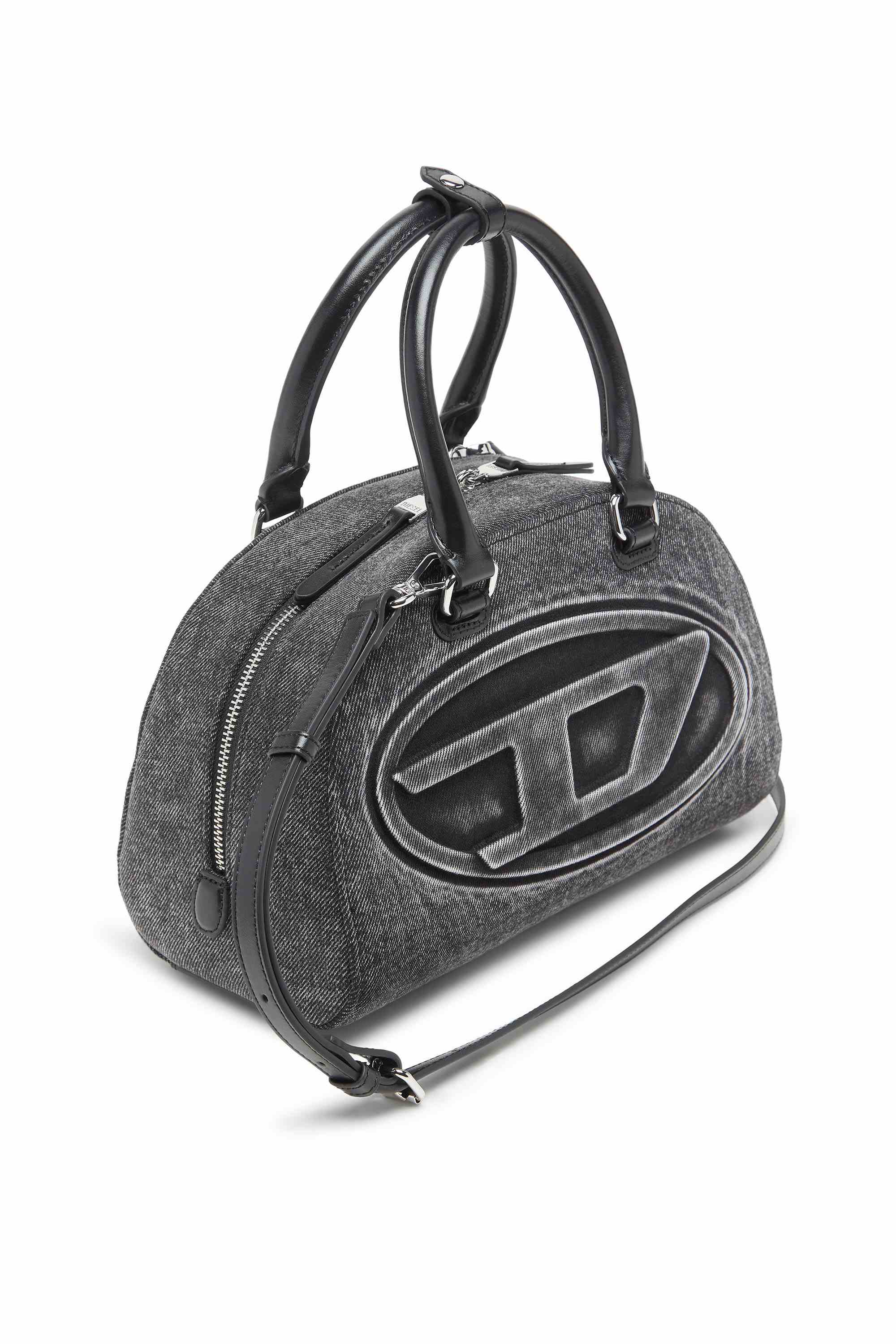Grey 1DR Dome-Bowling bag in washed denim