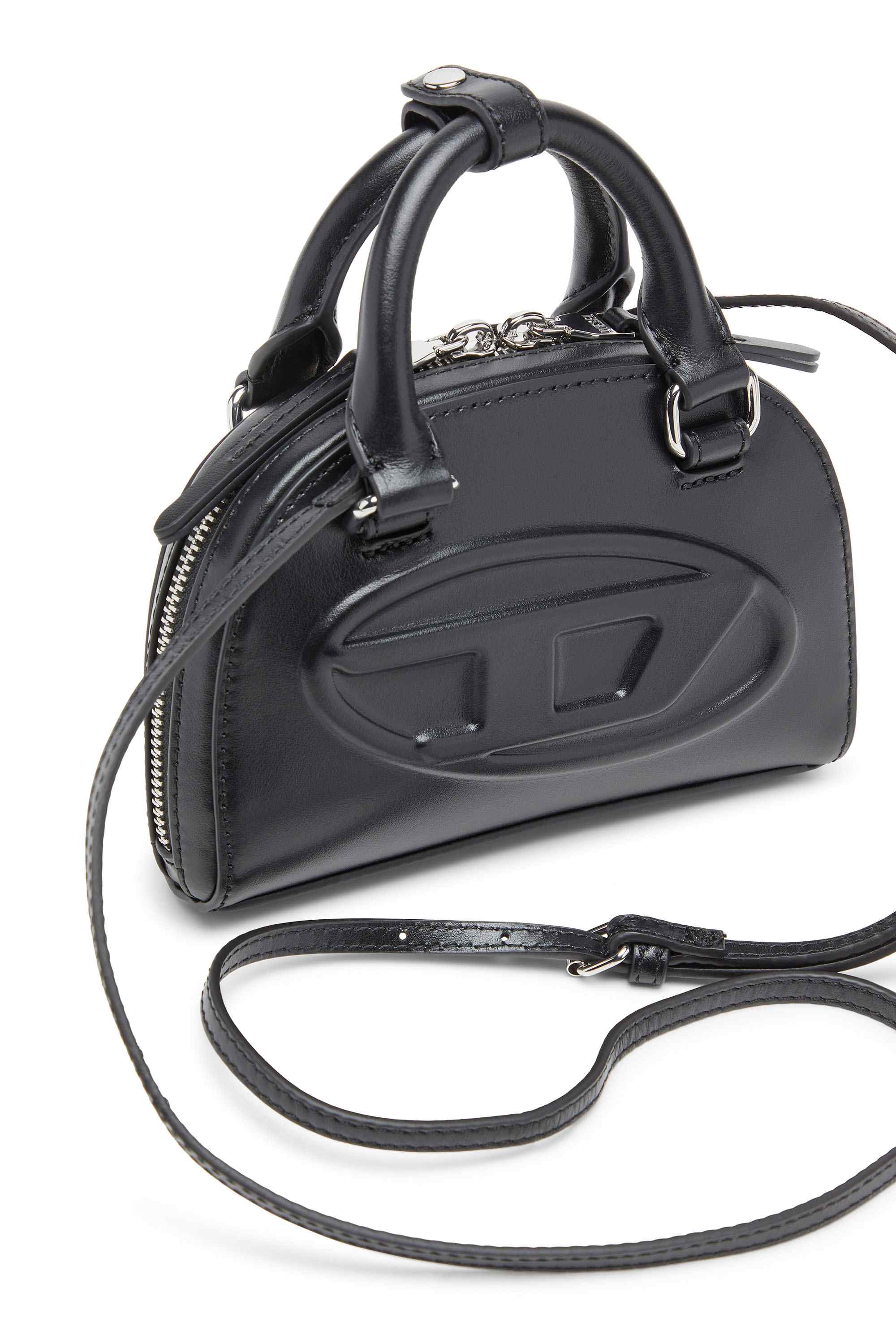Black 1DR Dome-Mini crossbody bag in nappa leather