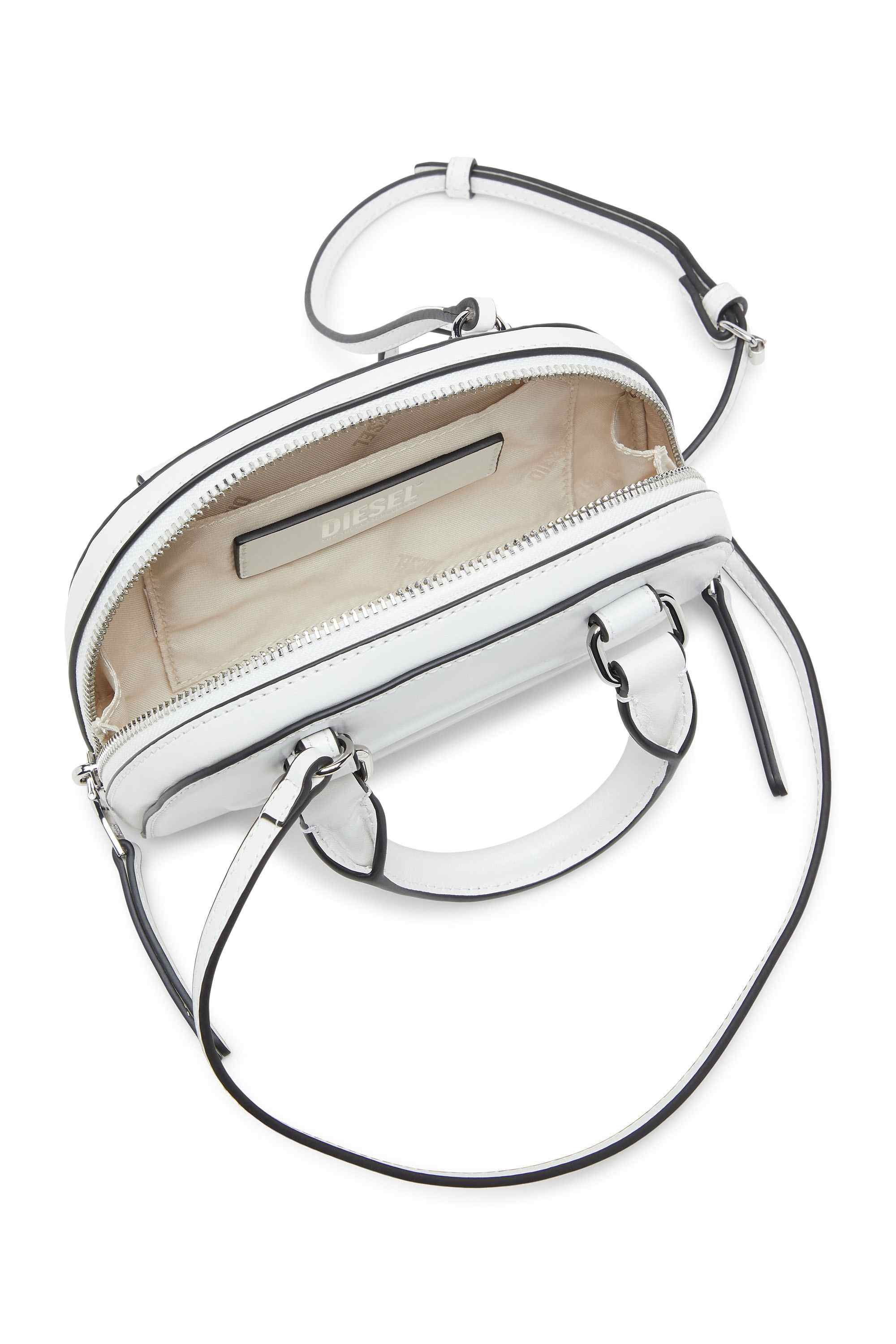 White 1DR Dome-Mini crossbody bag in nappa leather