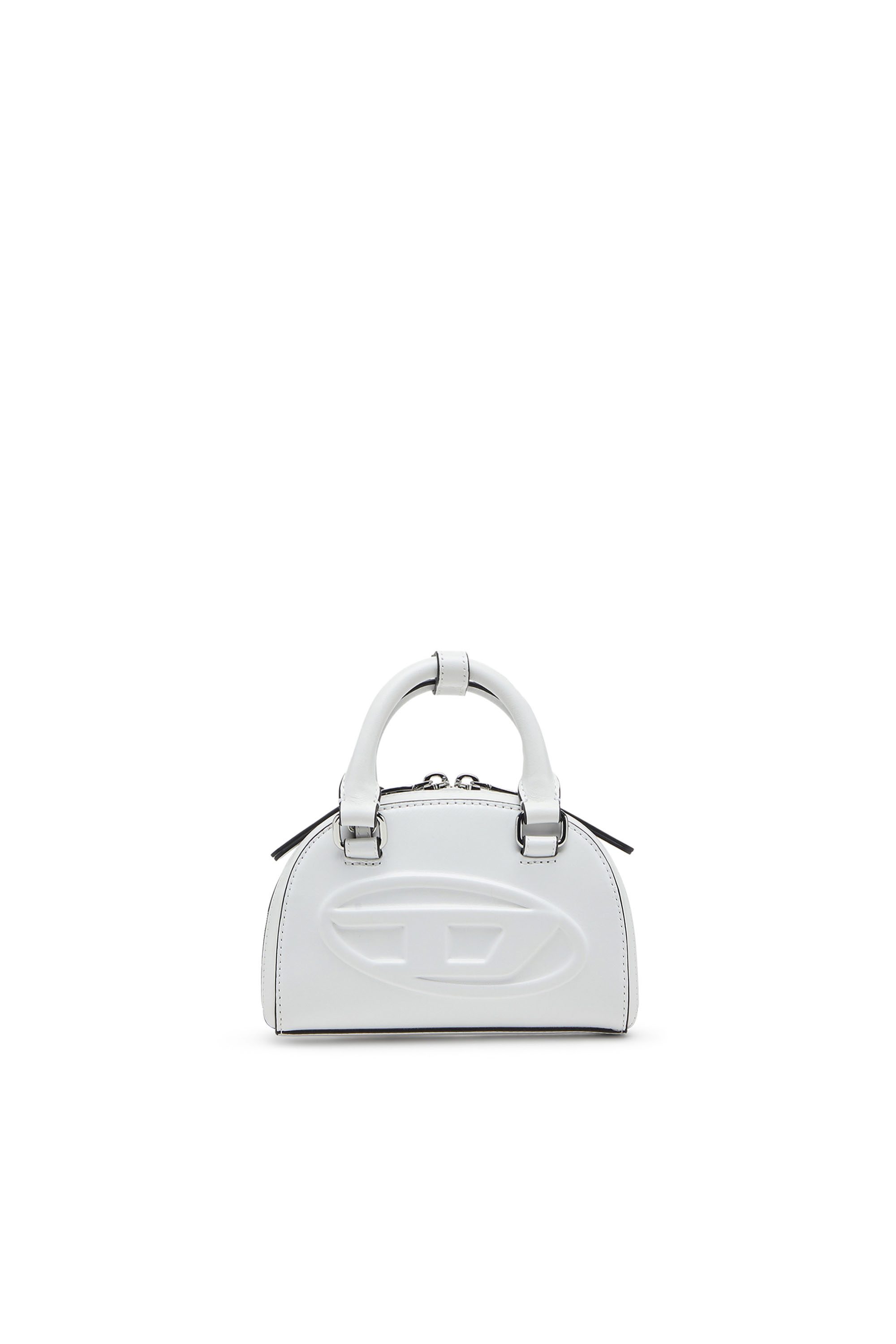 White 1DR Dome-Mini crossbody bag in nappa leather