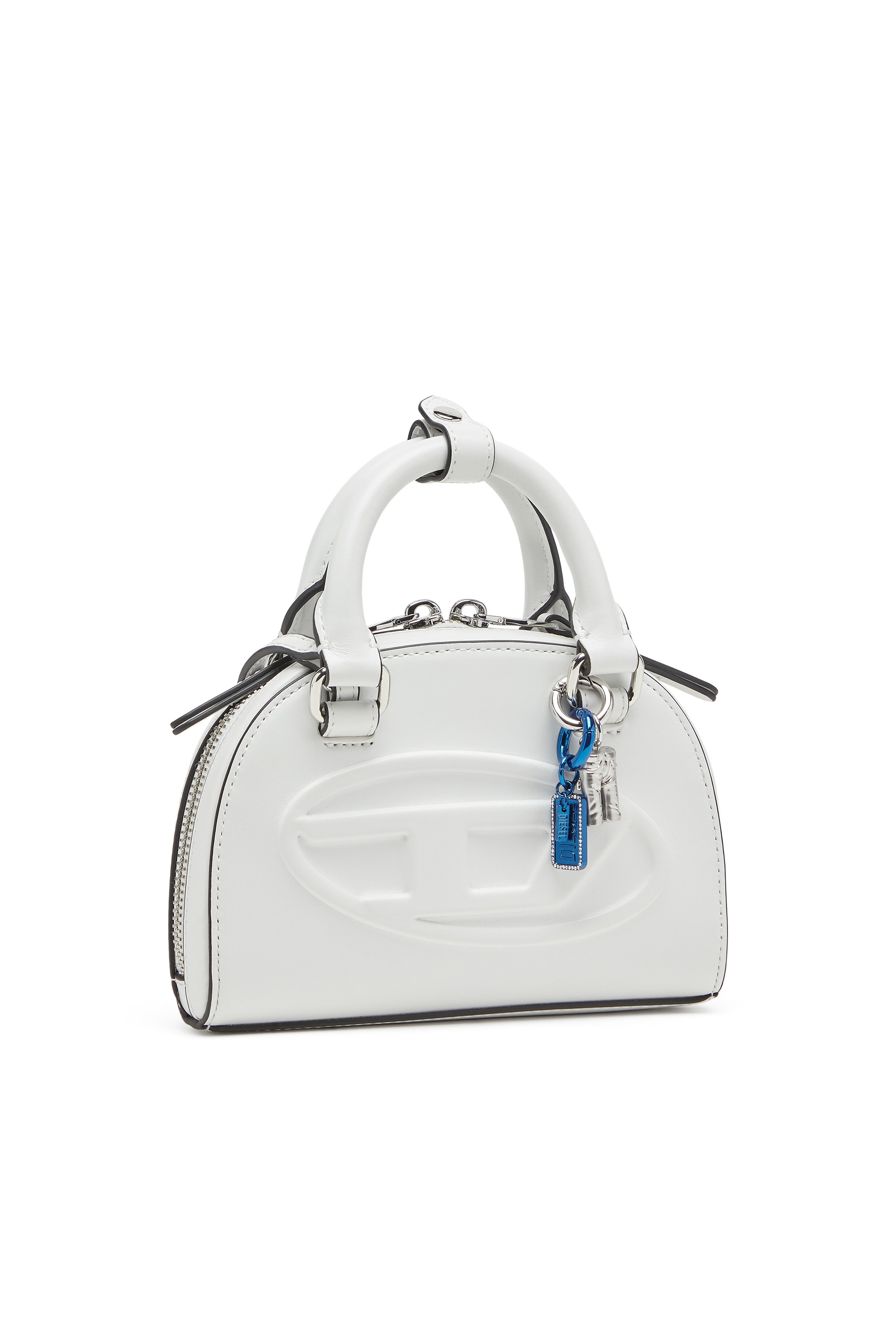 White 1DR Dome-Mini crossbody bag in nappa leather