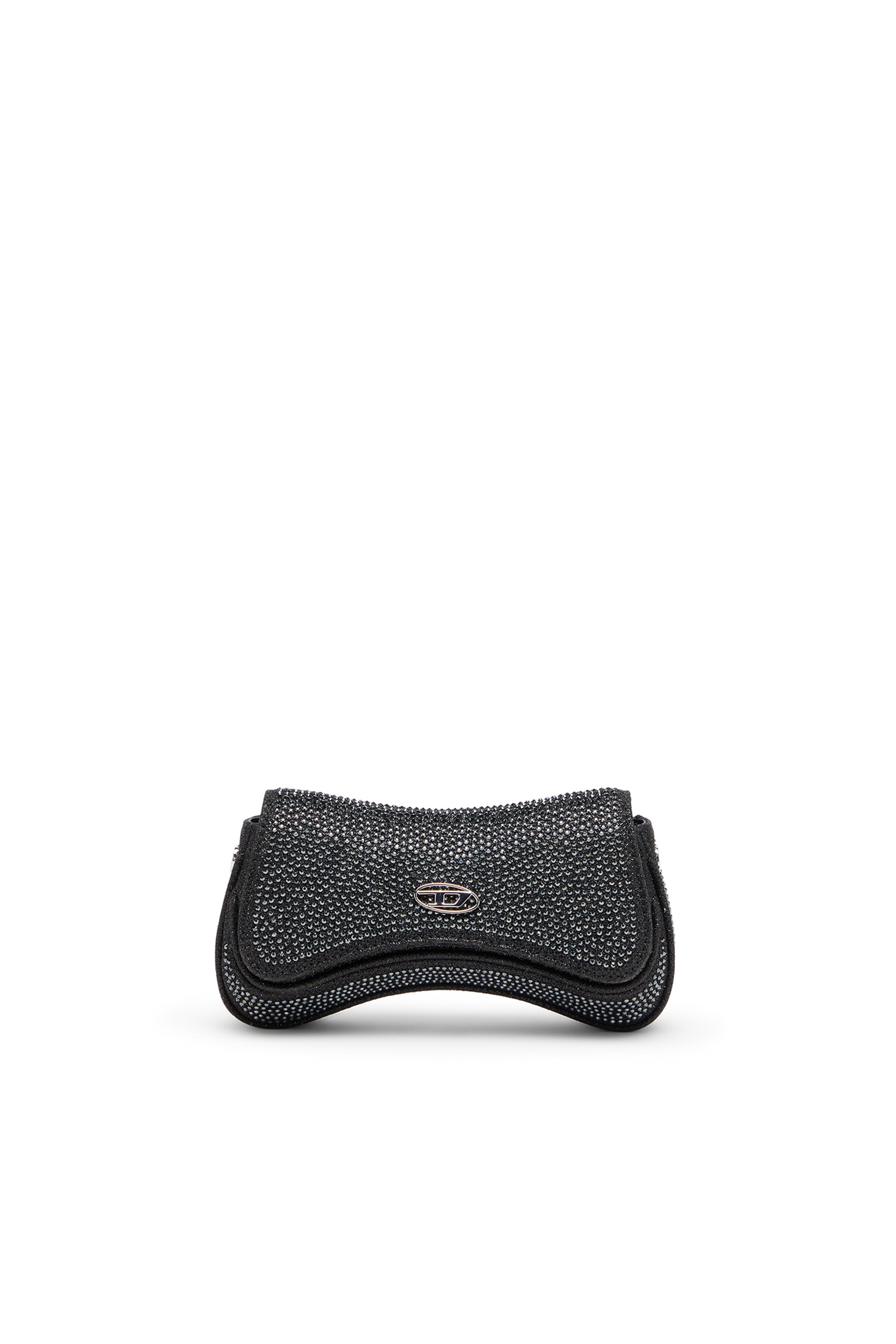 Black Play-Mini crossbody bag in crystal Lurex