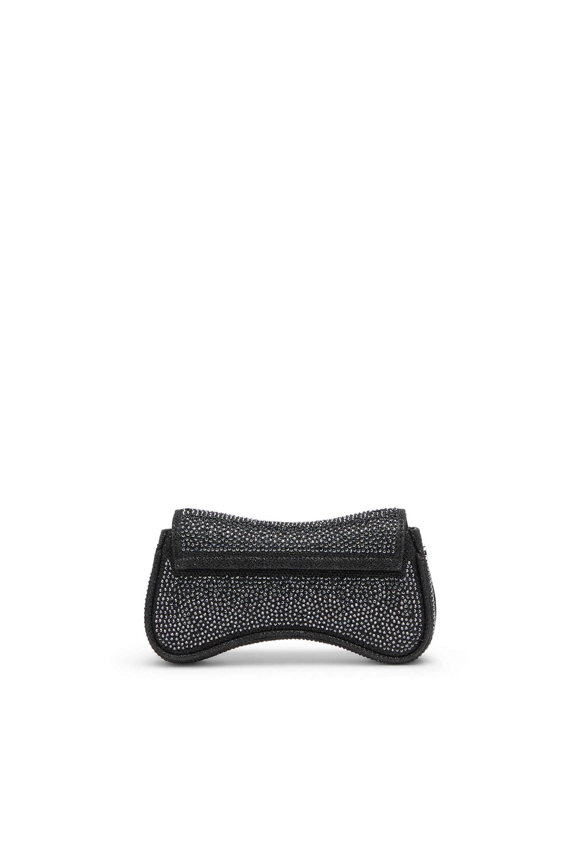Black Play-Mini crossbody bag in crystal Lurex